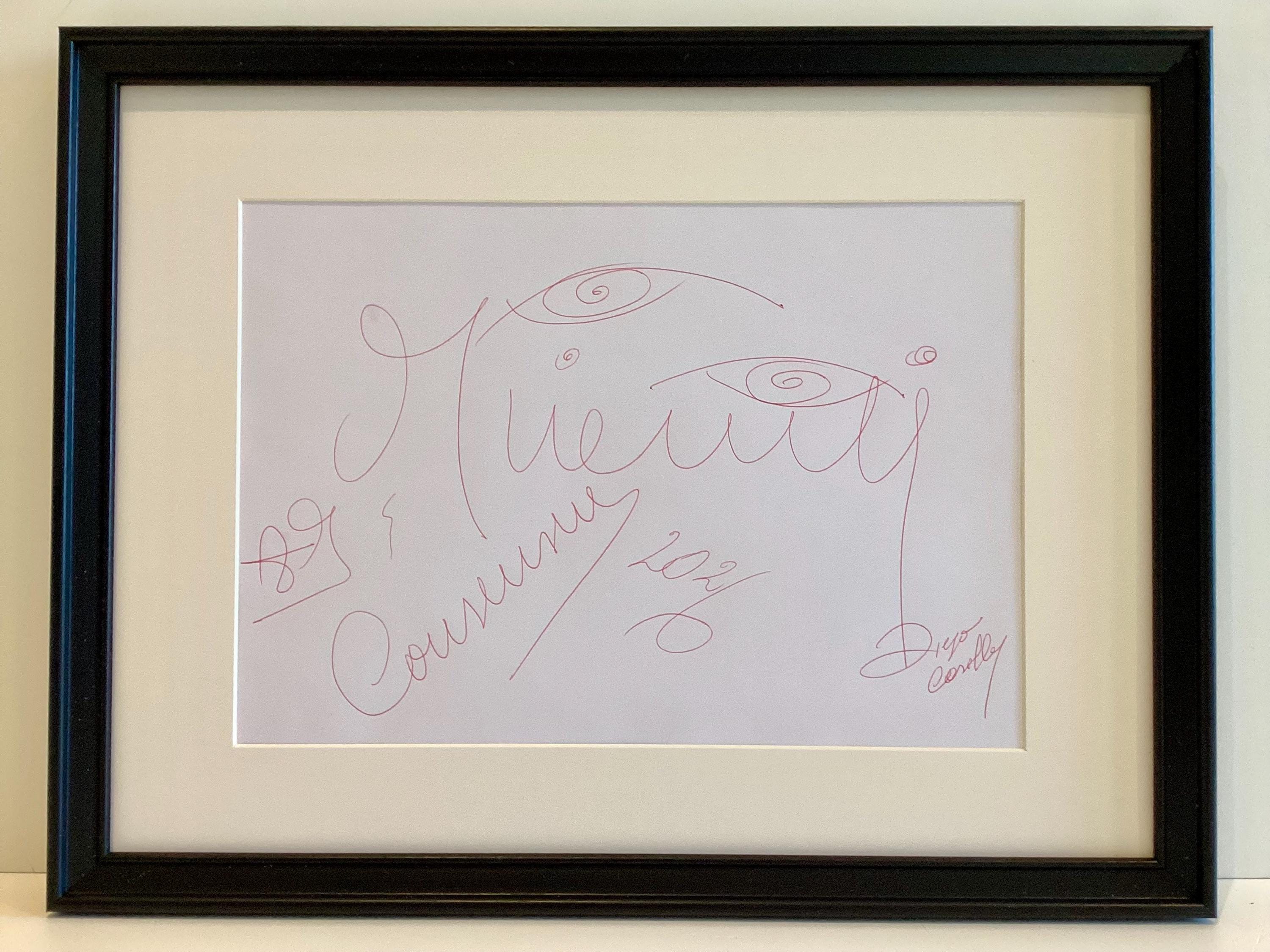 Conceptual Drawing | Diego Casella-Pc-1954 "Consensus 2026" (Miami) – Original Hand-Executed Artwork, Signed — photo 3 of 9
