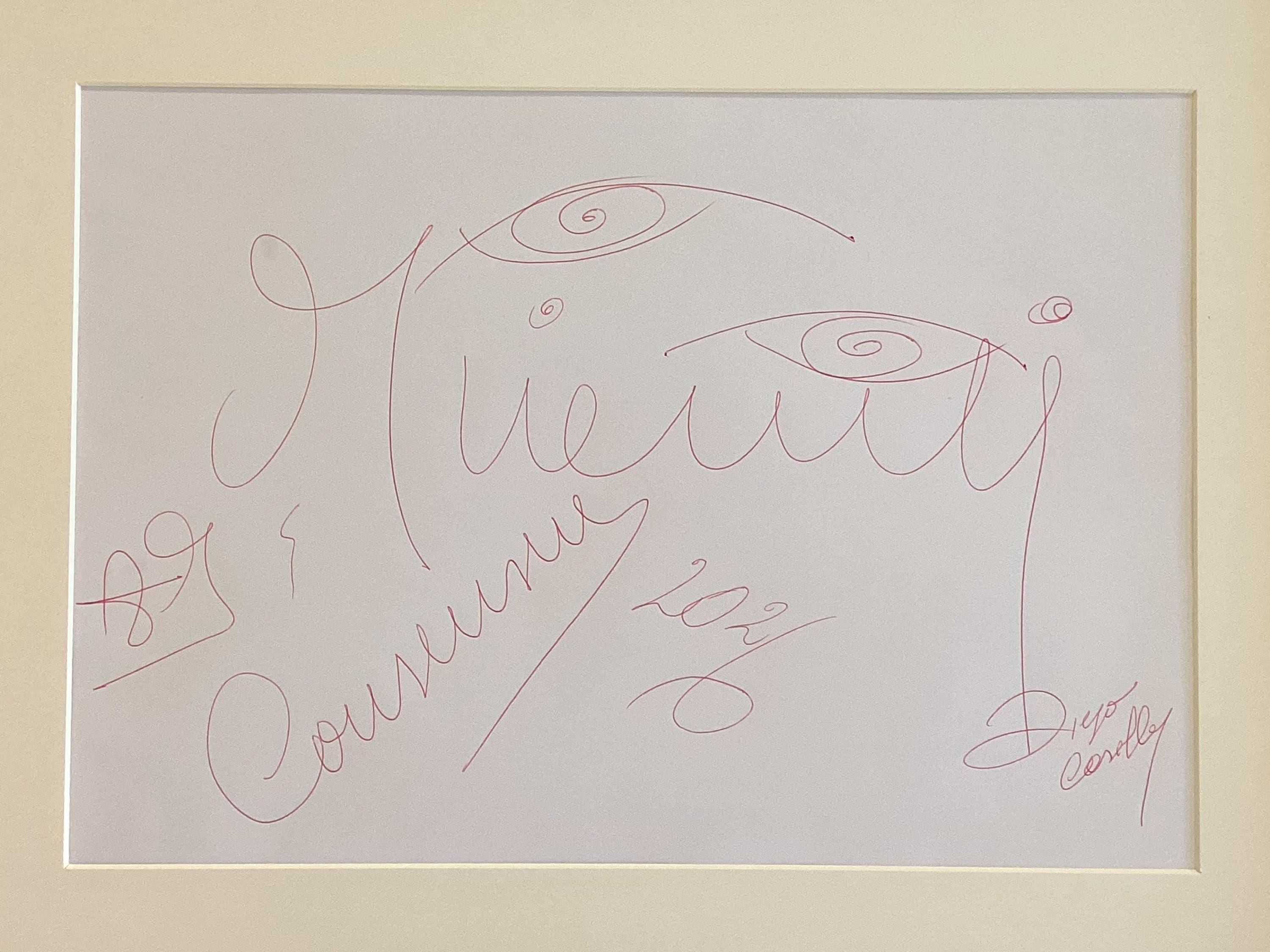 Conceptual Drawing | Diego Casella-Pc-1954 "Consensus 2026" (Miami) – Original Hand-Executed Artwork, Signed — photo 4 of 9