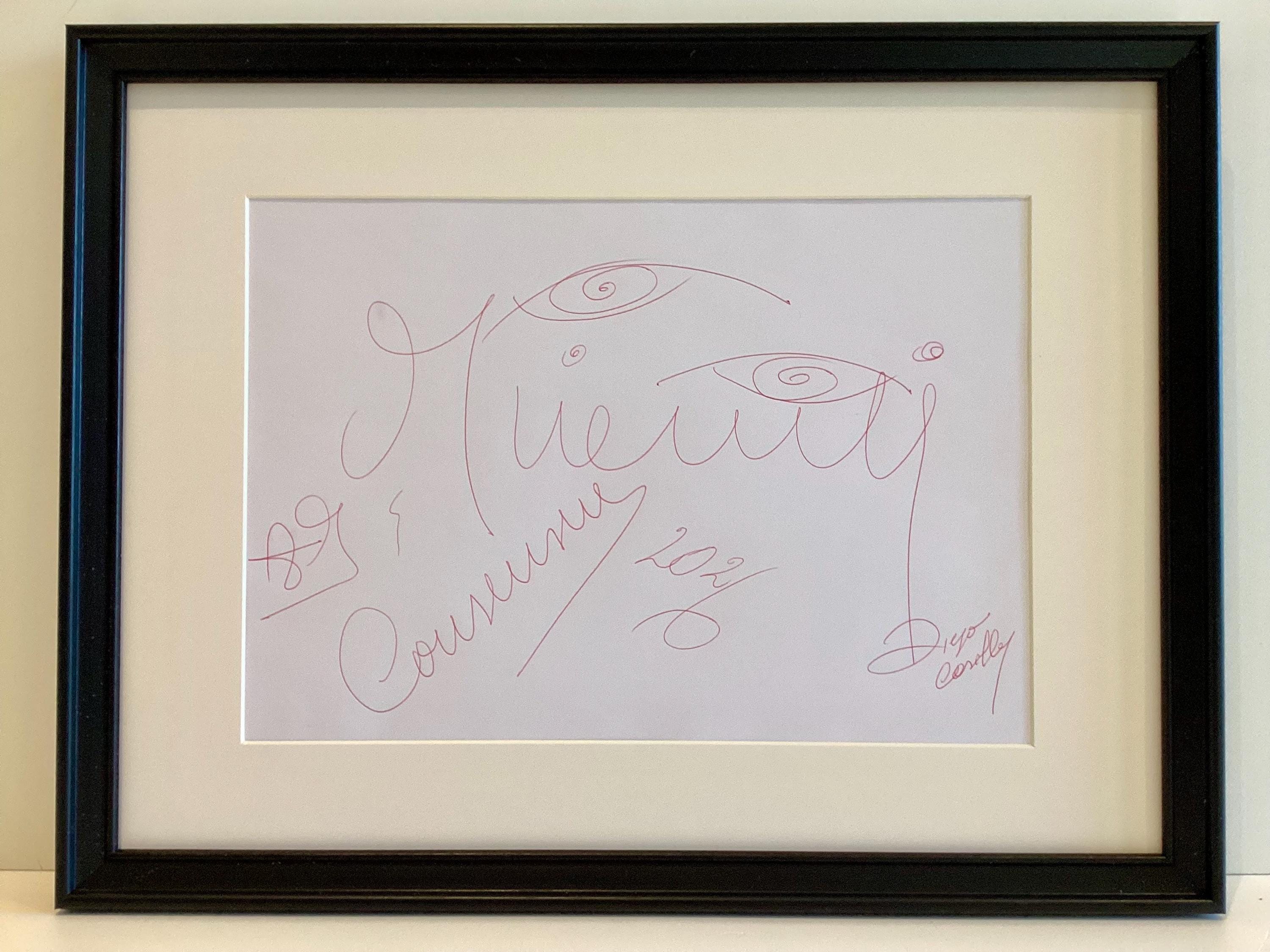Conceptual Drawing | Diego Casella-Pc-1954 "Consensus 2026" (Miami) – Original Hand-Executed Artwork, Signed — photo 5 of 9