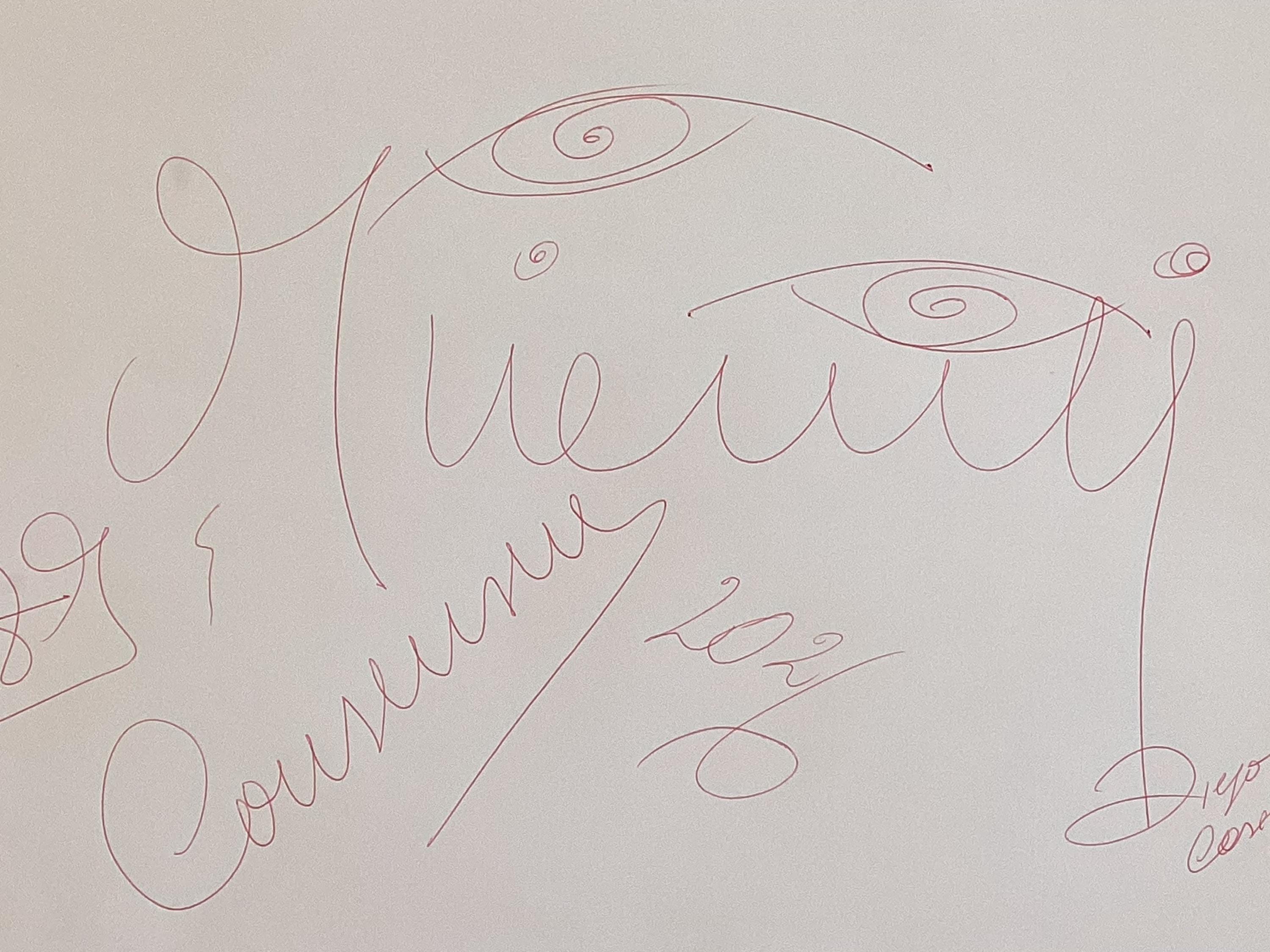 Conceptual Drawing | Diego Casella-Pc-1954 "Consensus 2026" (Miami) – Original Hand-Executed Artwork, Signed — photo 8 of 9