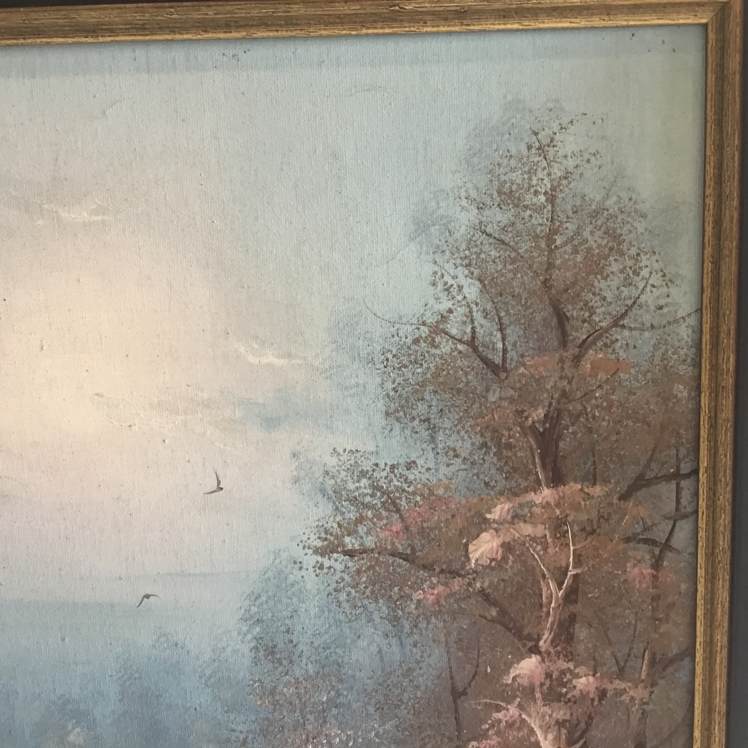 Vintage Winter Painting | Hansen John 1950s Landscape, Oil on Canvas Signed — photo 8 of 11