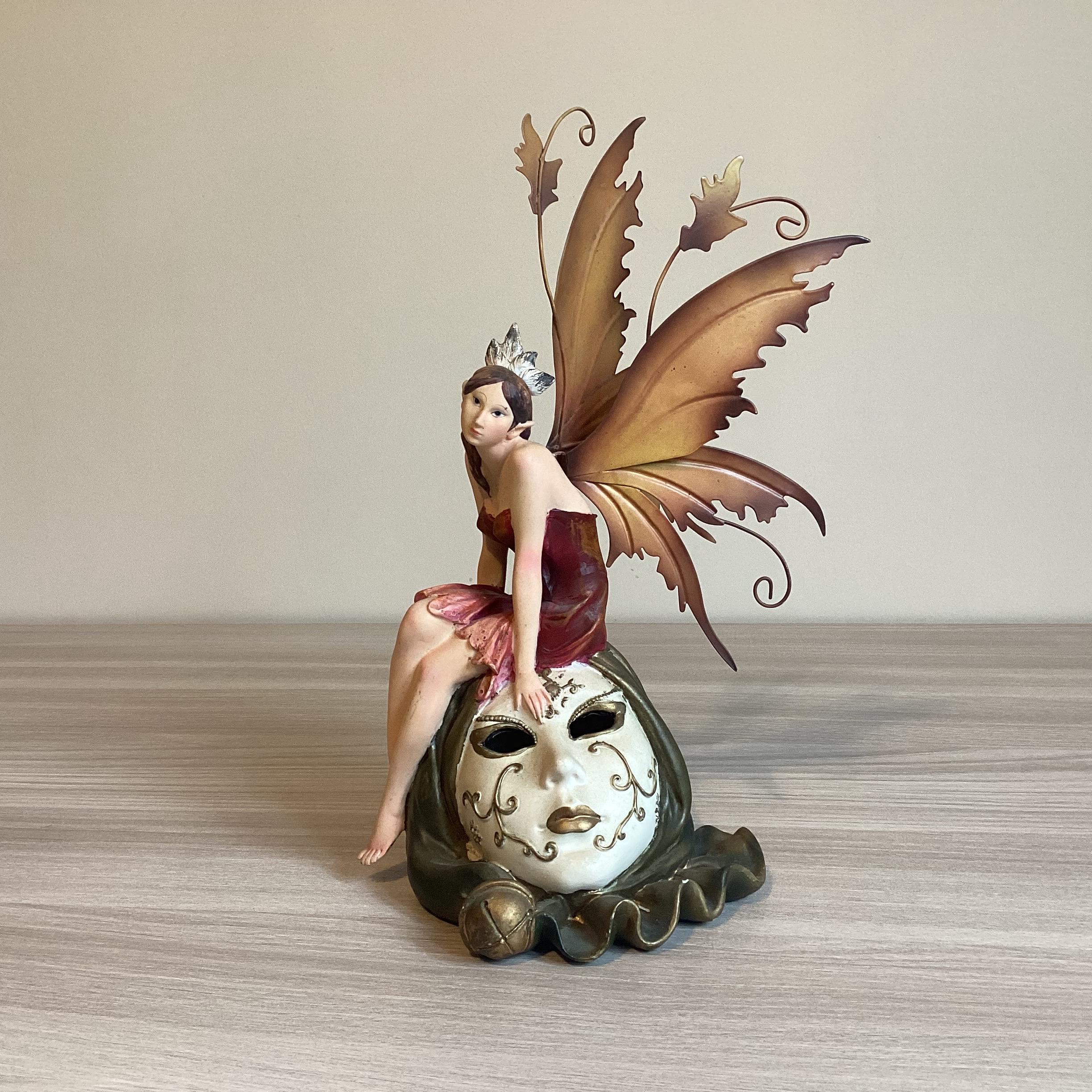 Fantasy Sculpture | Les Alpes Design Fairy Figurine, Polystone Resin with Metal Wings — photo 2 of 9