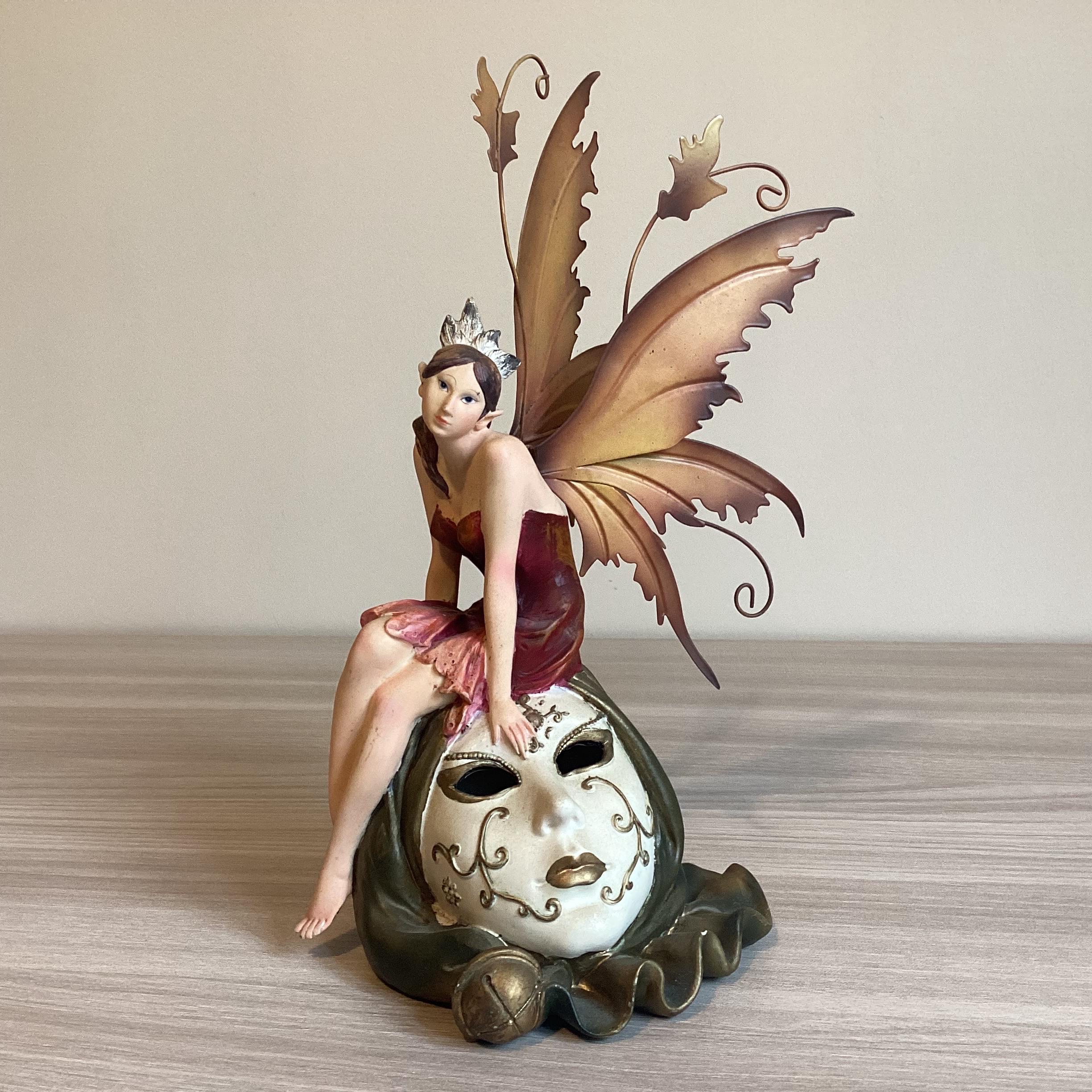 Fantasy Sculpture | Les Alpes Design Fairy Figurine, Polystone Resin with Metal Wings — photo 3 of 9