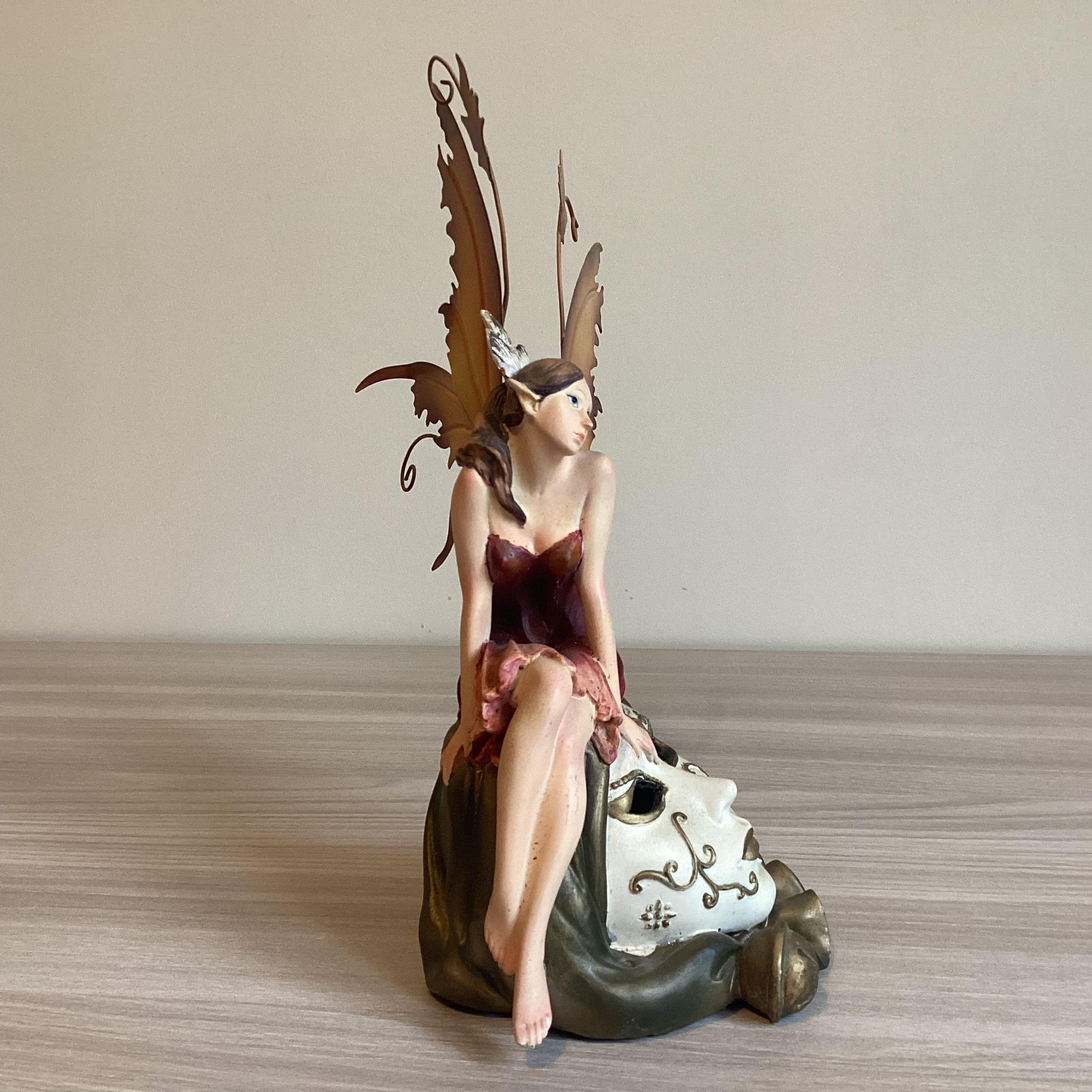 Fantasy Sculpture | Les Alpes Design Fairy Figurine, Polystone Resin with Metal Wings — photo 4 of 9