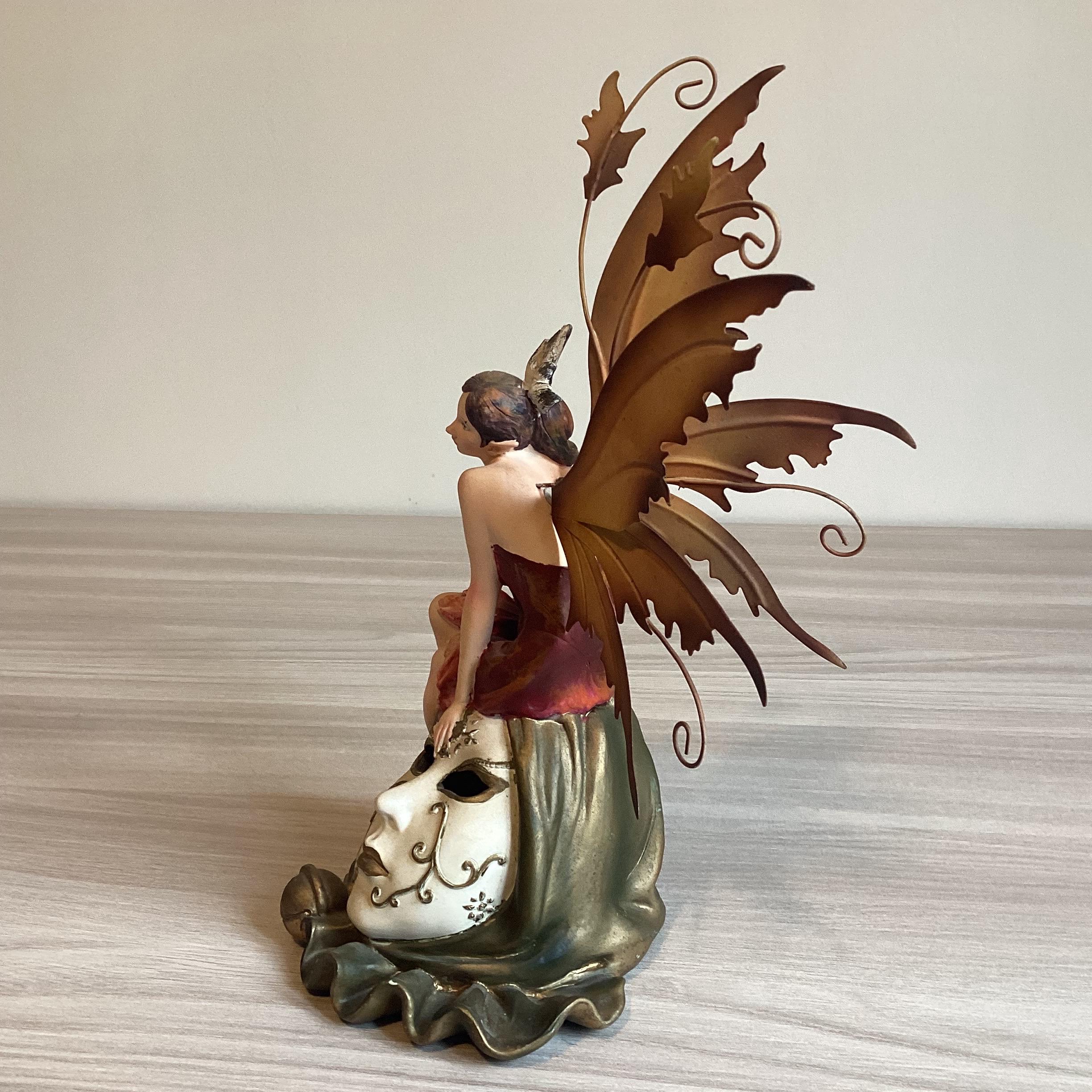 Fantasy Sculpture | Les Alpes Design Fairy Figurine, Polystone Resin with Metal Wings — photo 6 of 9