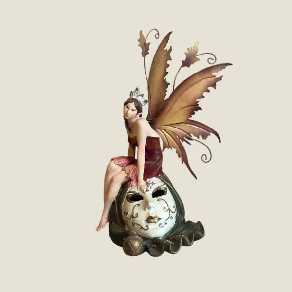 Fantasy Sculpture | Les Alpes Design Fairy Figurine, Polystone Resin with Metal Wings