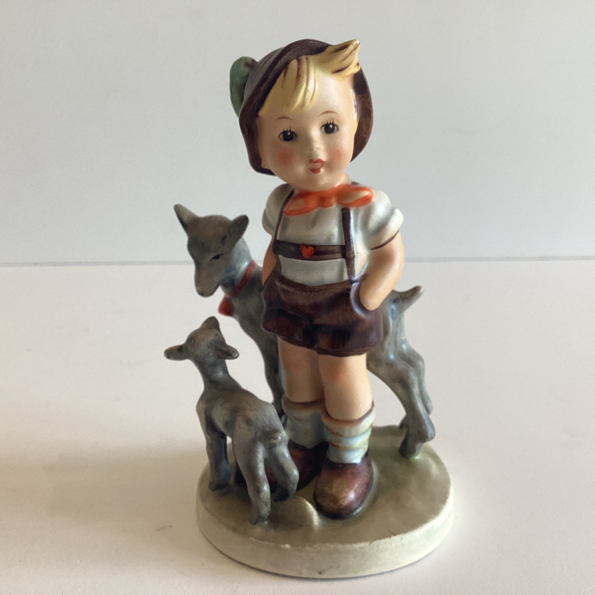 Porcelain Figurine 1940s | Original Goebel Hummel  Smart Little Goat Erder Made In Germany — photo 3 of 8