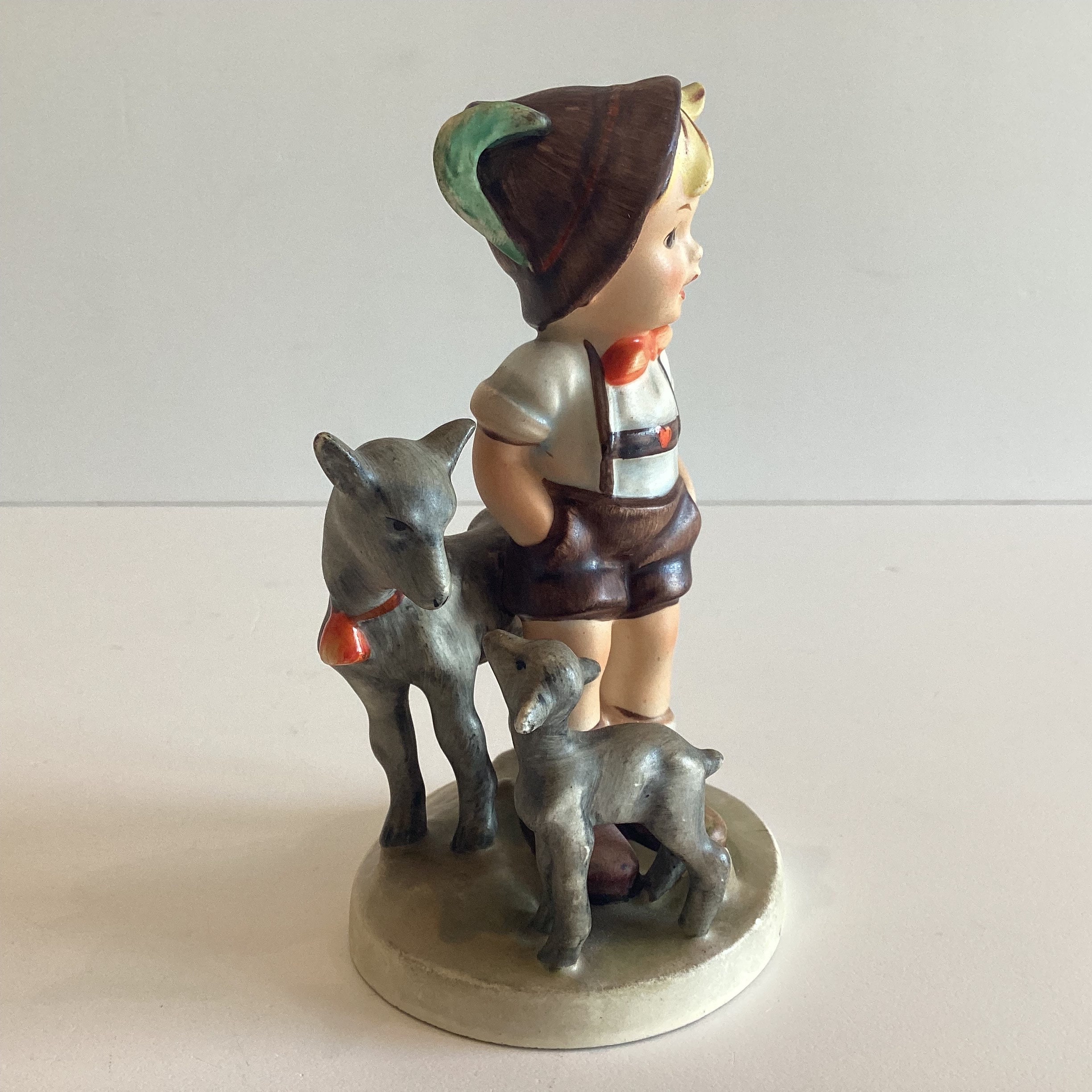 Porcelain Figurine 1940s | Original Goebel Hummel  Smart Little Goat Erder Made In Germany — photo 4 of 8