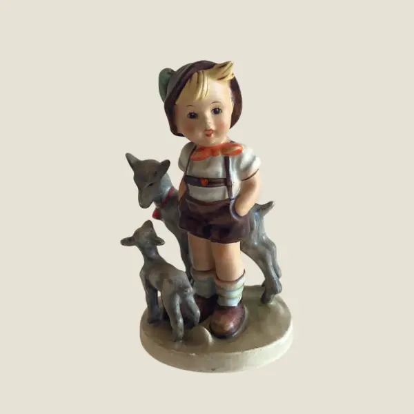 Porcelain Figurine 1940s | Original Goebel Hummel  Smart Little Goat Erder Made In Germany