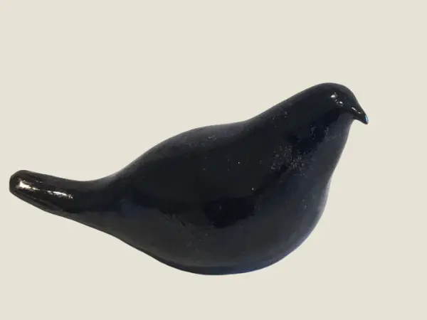 Wabi Sabi Raku Bird | 1950s Japanese Abstract Sculpture | Art Piece
