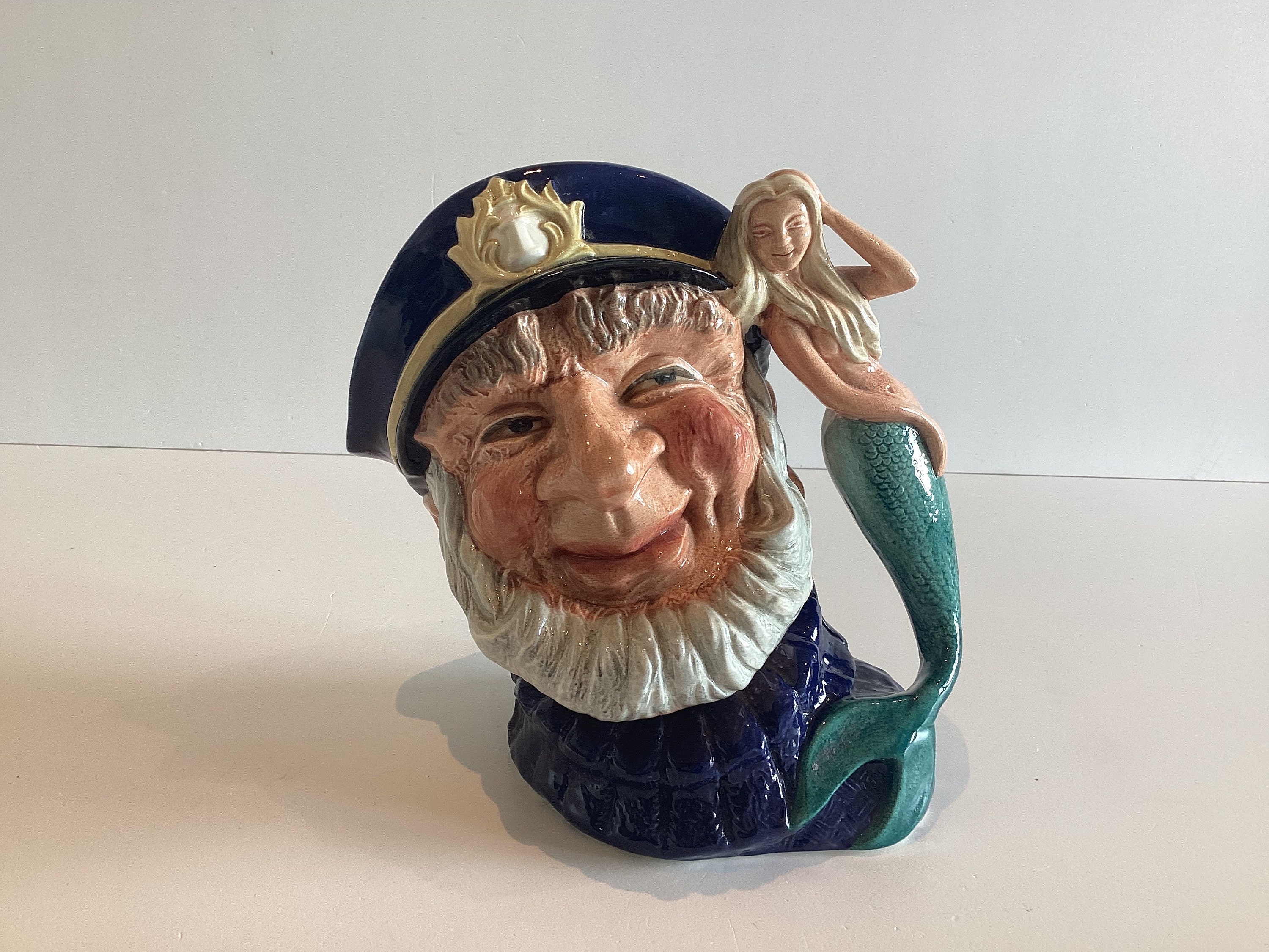 Vintage Royal Doulton Character Jug – “Old Salt” with Mermaid Handle – Made in England — photo 2 of 9