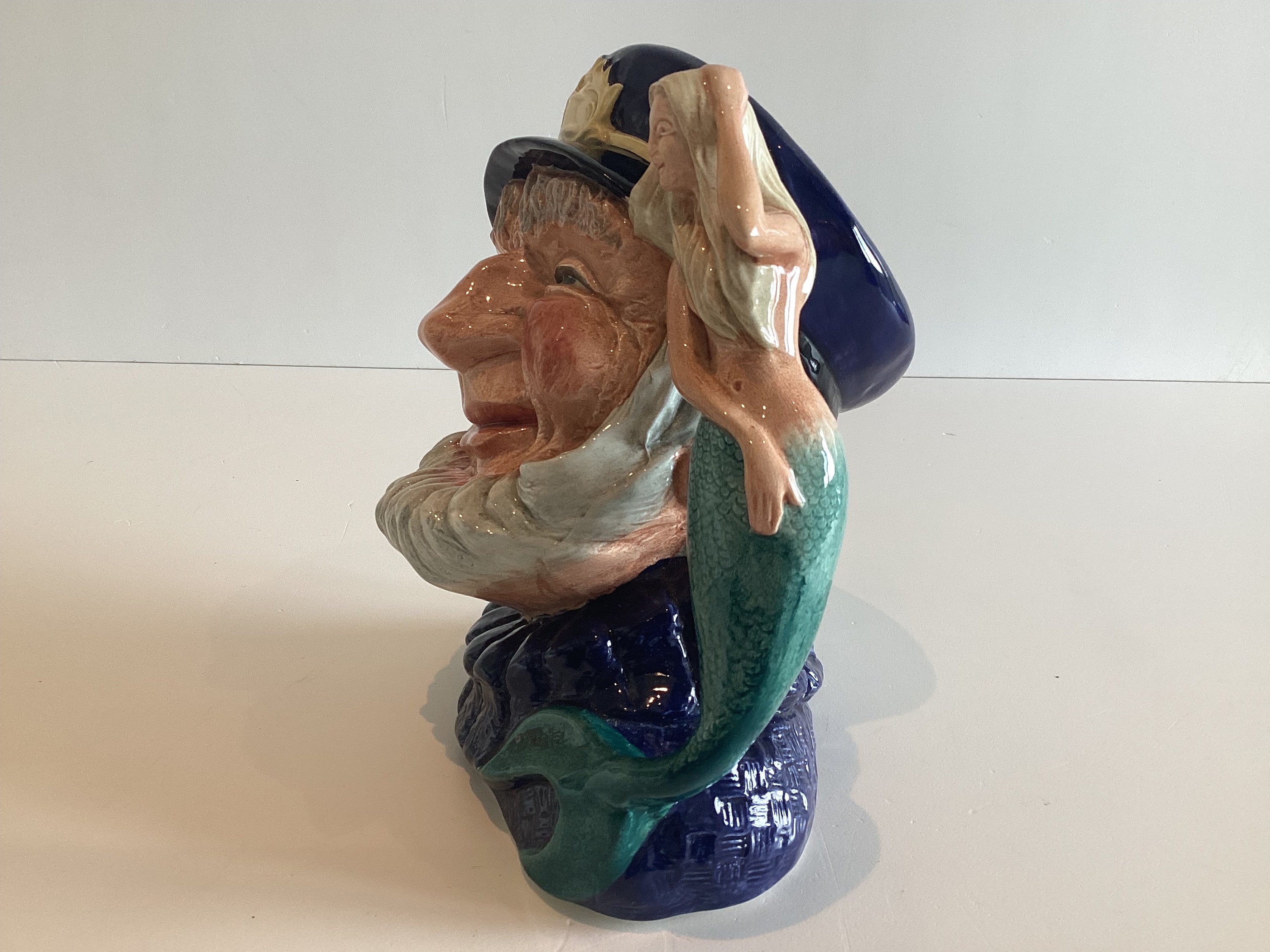 Vintage Royal Doulton Character Jug – “Old Salt” with Mermaid Handle – Made in England — photo 5 of 9