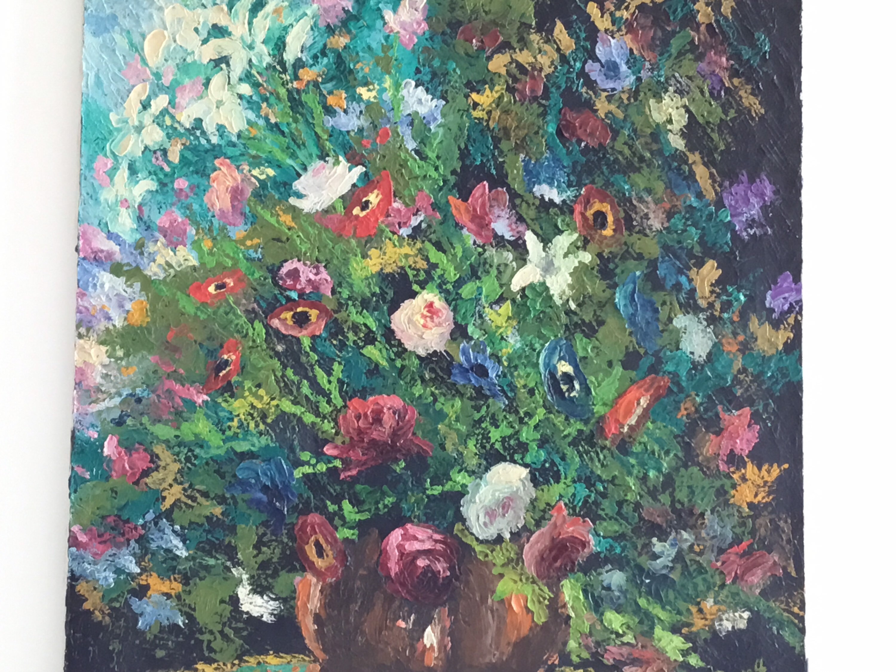 Oil Painting Floral Composition – Vintage French-Italian Art (1950s) — photo 5 of 11