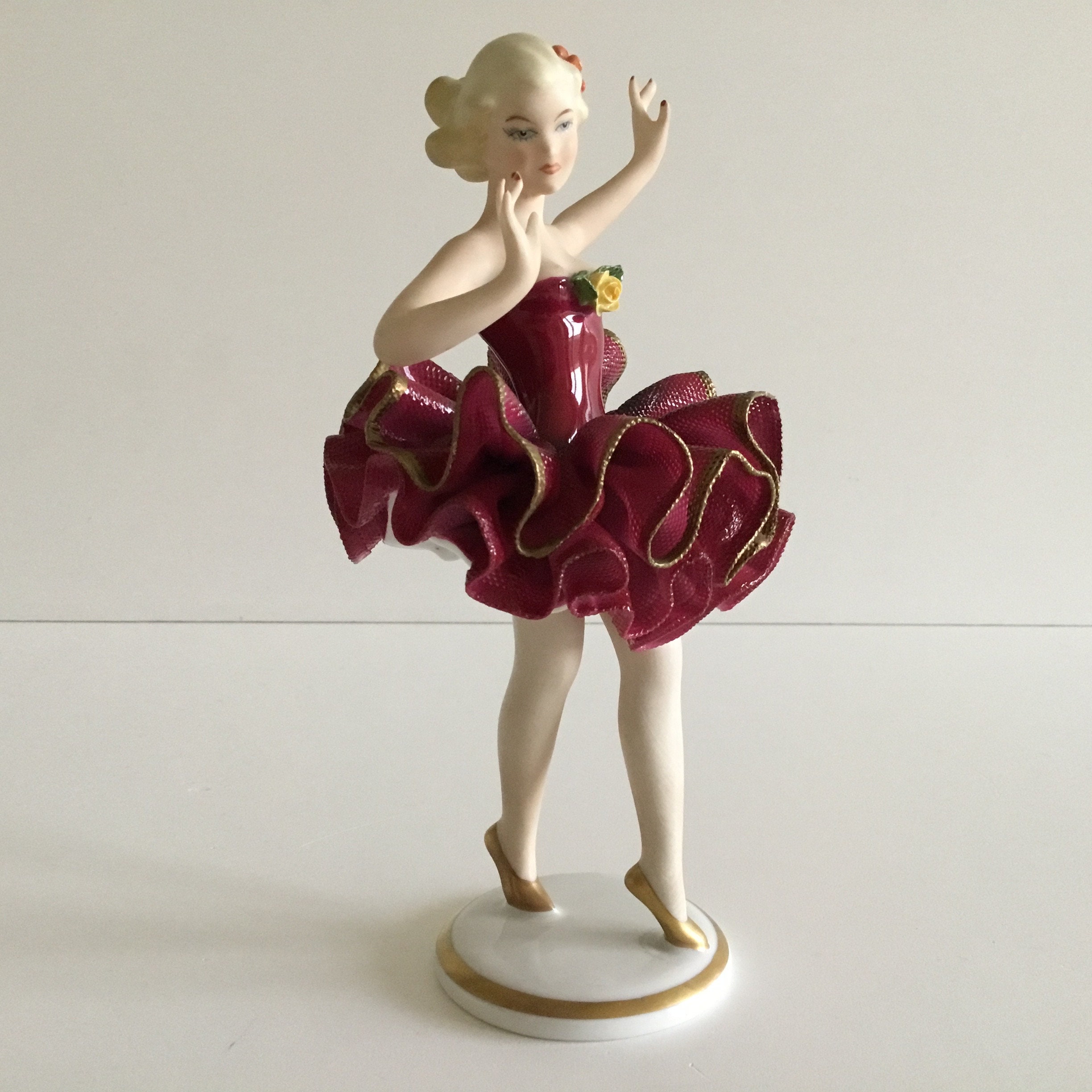 Porcelain Figurine | Rare Gerold Bavaria Ballerina (1960s) W. Germany 6557 — photo 5 of 11