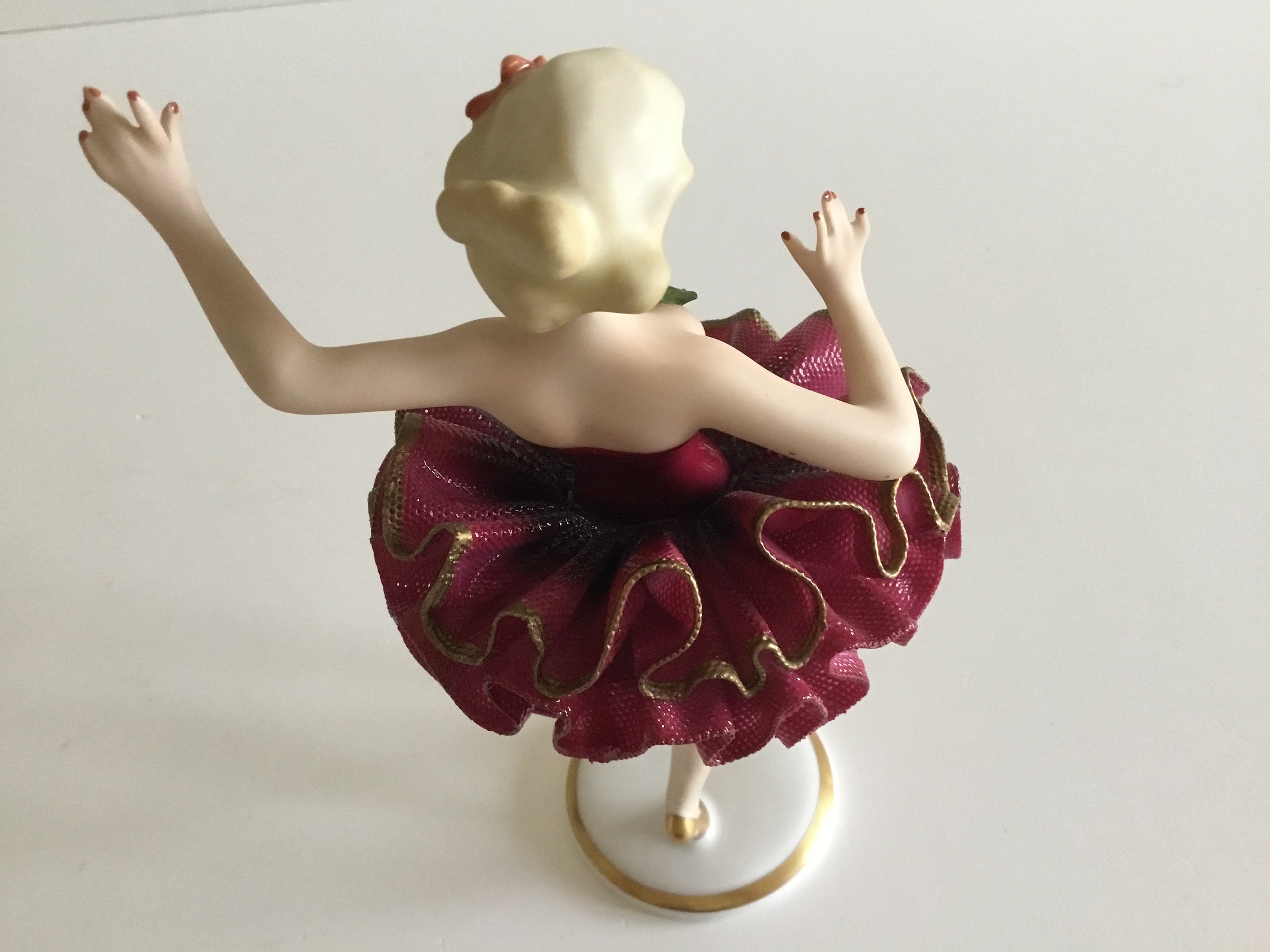 Porcelain Figurine | Rare Gerold Bavaria Ballerina (1960s) W. Germany 6557 — photo 7 of 11