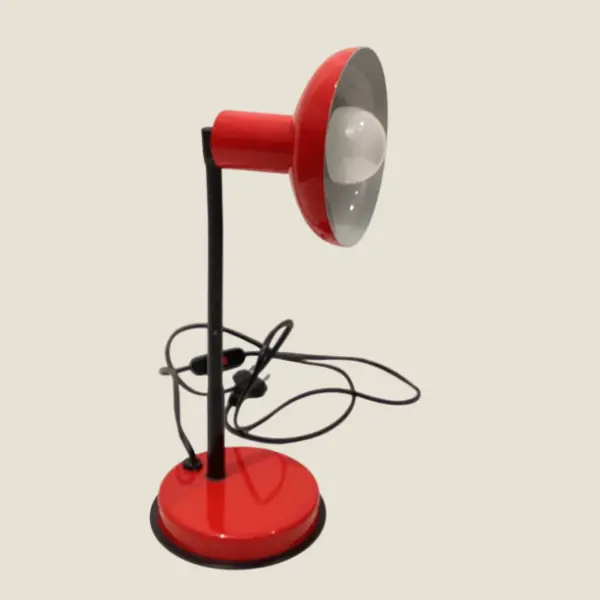 Vintage Desk Lamp | Veneta Lumi Italy 1970s, Flexible Tube Painted Aluminum Design