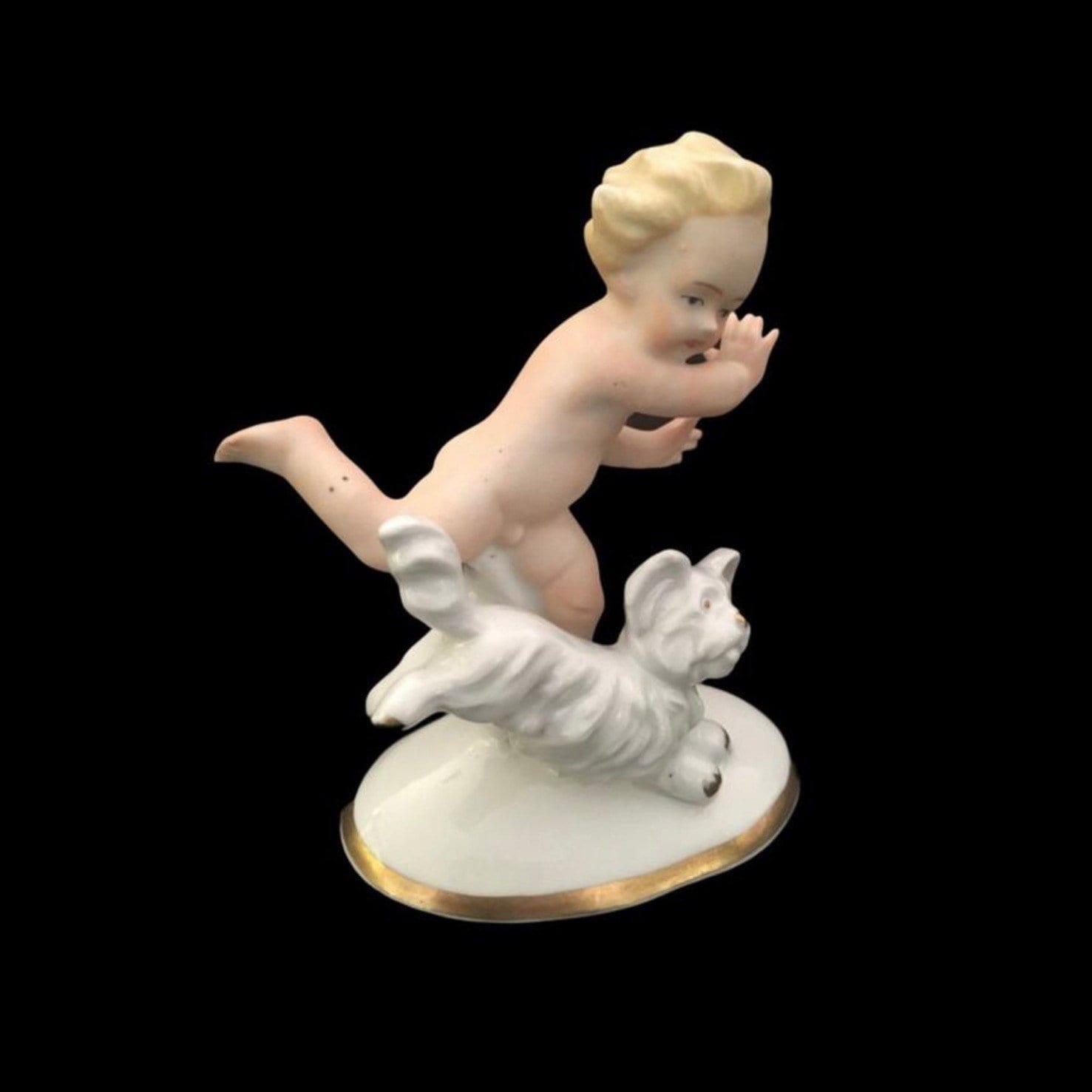 Vintage Porcelain Figurine | Carl Scheidig Grafenthal 1930s German Children with Dog — photo 2 of 5