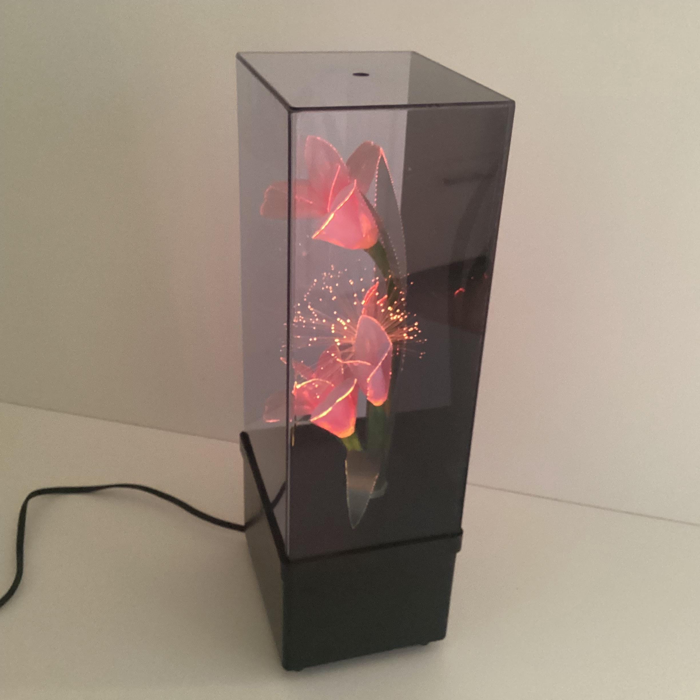 Night Lamp | 1970s Vintage Optic Fiber Flower, Retro Light Decor — photo 2 of 9