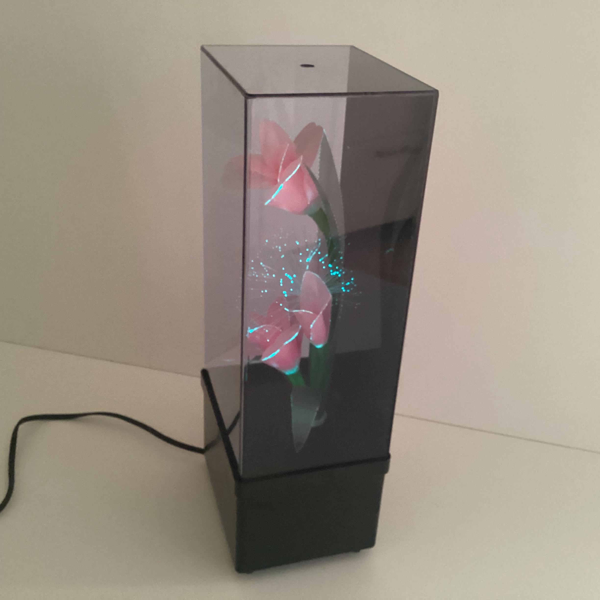 Night Lamp | 1970s Vintage Optic Fiber Flower, Retro Light Decor — photo 4 of 9