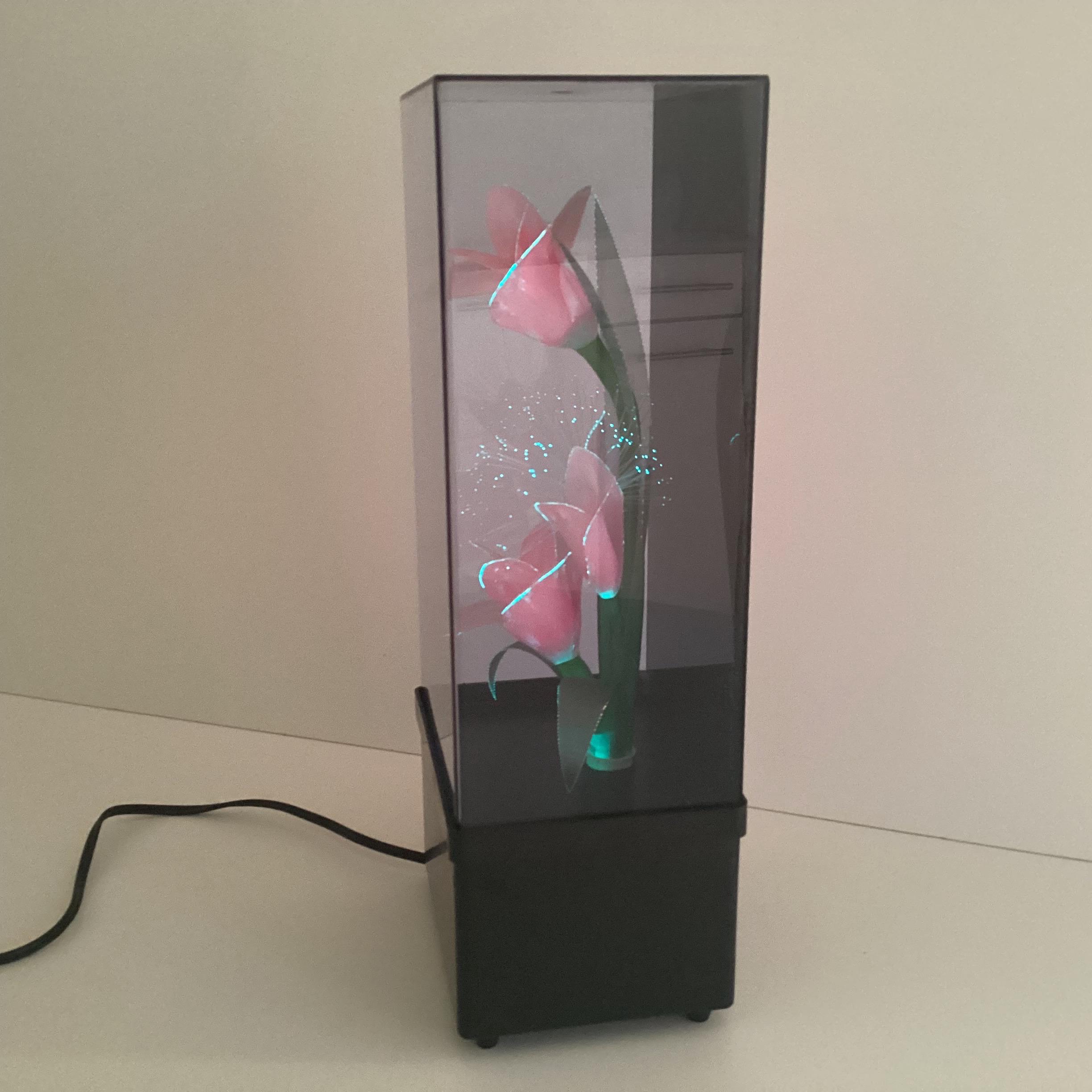Night Lamp | 1970s Vintage Optic Fiber Flower, Retro Light Decor — photo 7 of 9