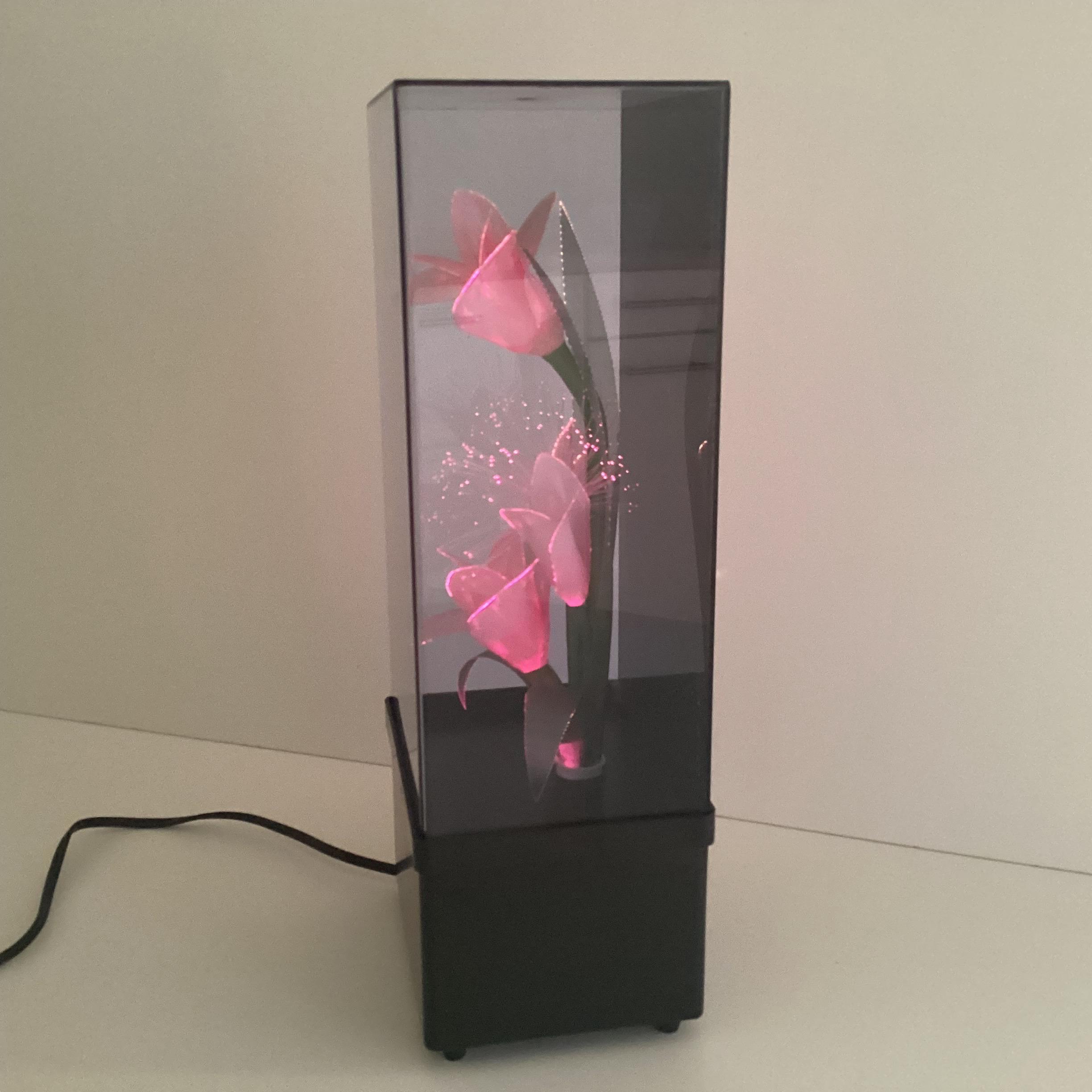 Night Lamp | 1970s Vintage Optic Fiber Flower, Retro Light Decor — photo 9 of 9