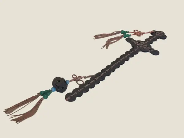 Antique Coin Sword | 1930s Chinese Cash Sword Talisman, 66 Coins for Protection