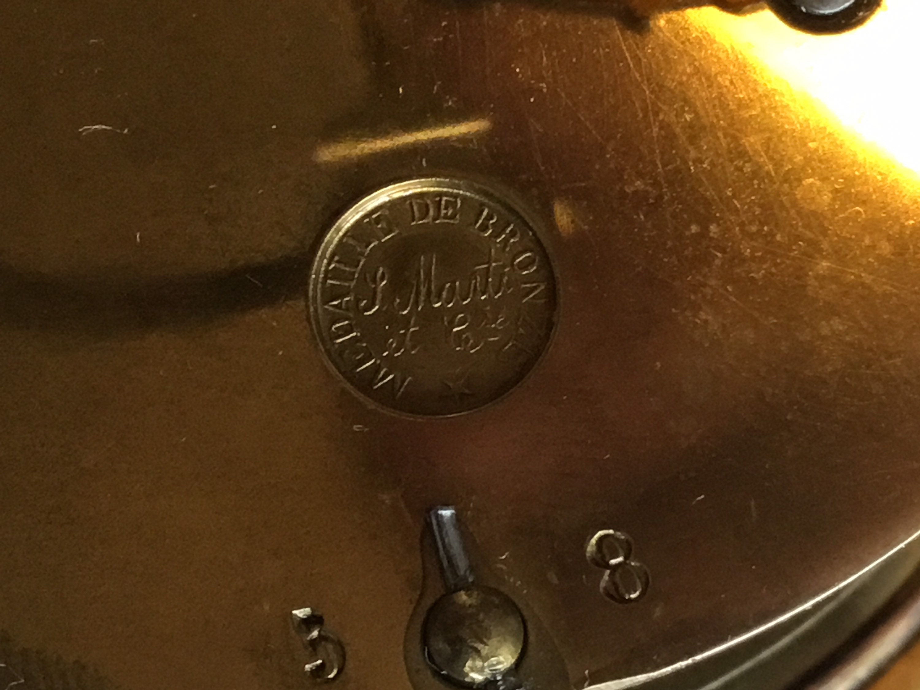 Antique Clock | French Gilded Pendulum by Barrard & Vignon, Samuel Marti Movement — photo 11 of 11