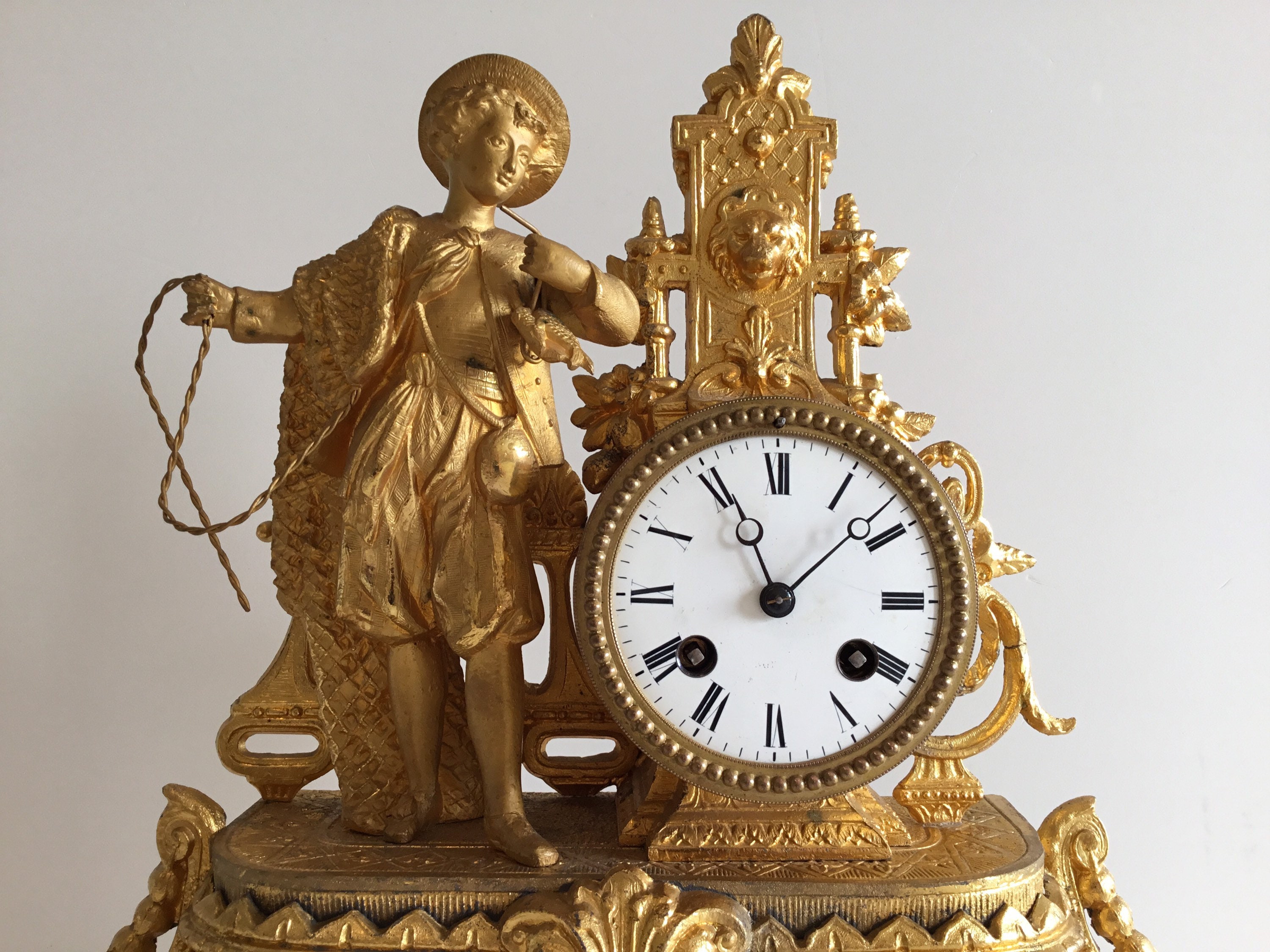 Antique Clock | French Gilded Pendulum by Barrard & Vignon, Samuel Marti Movement — photo 6 of 11