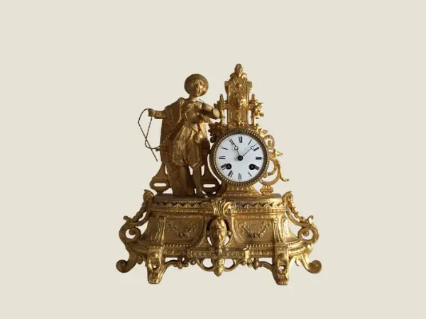 Antique Clock | French Gilded Pendulum by Barrard & Vignon, Samuel Marti Movement