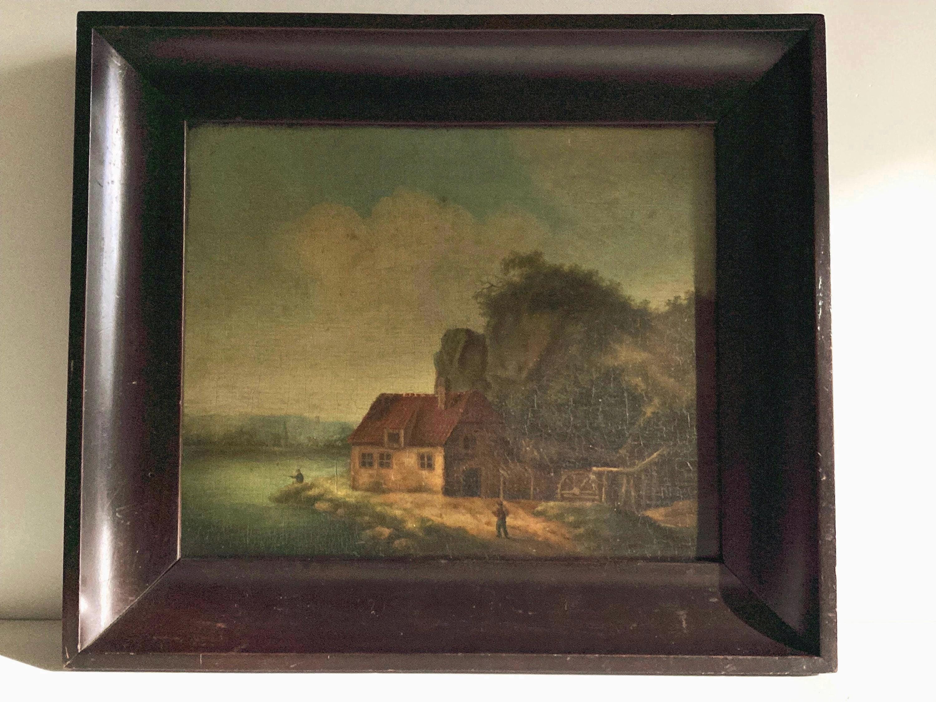 Vintage Landscape | 17th Century Oil on Panel, Dutch Old Master Style — photo 5 of 8