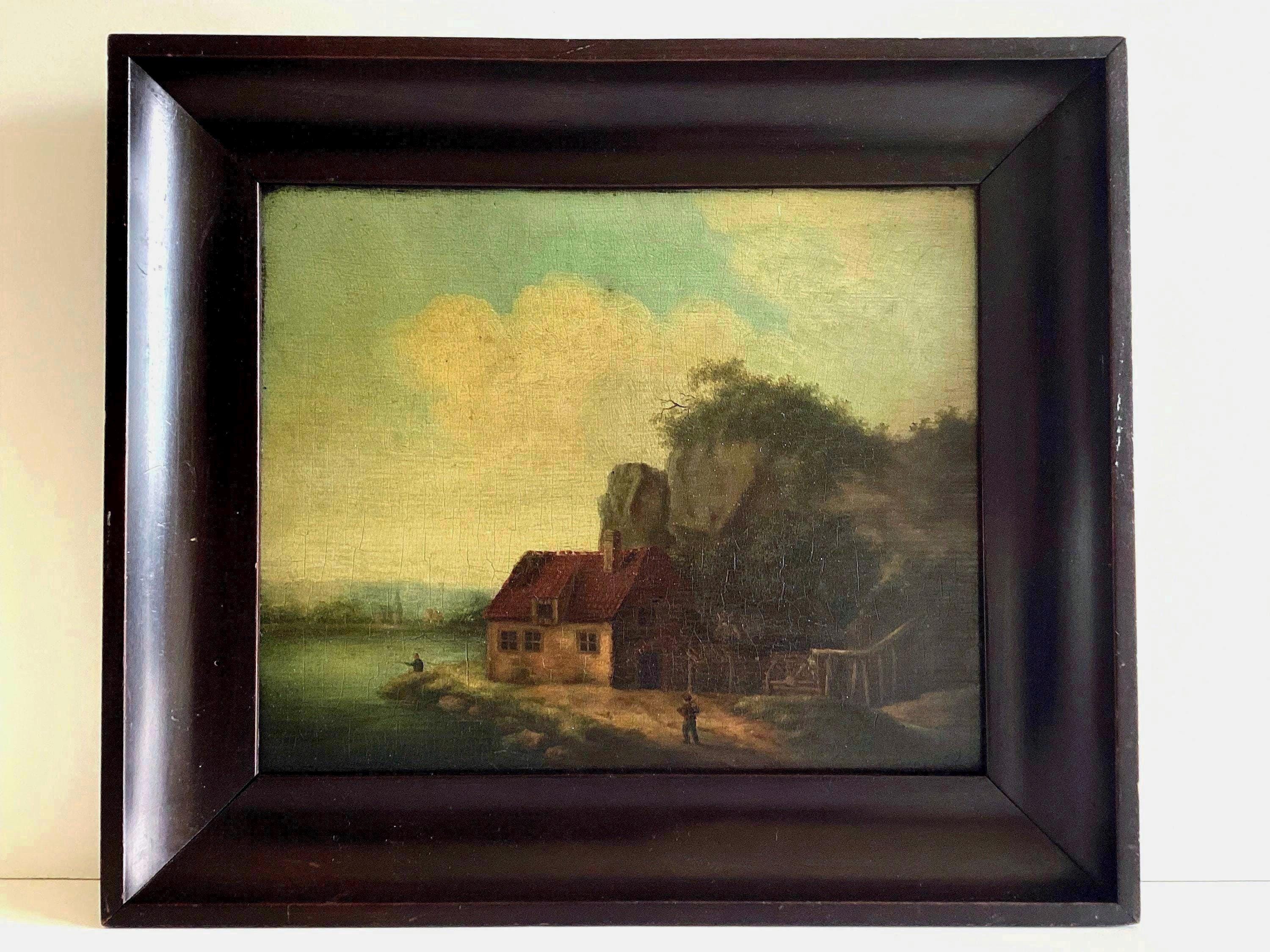 Vintage Landscape | 17th Century Oil on Panel, Dutch Old Master Style — photo 7 of 8