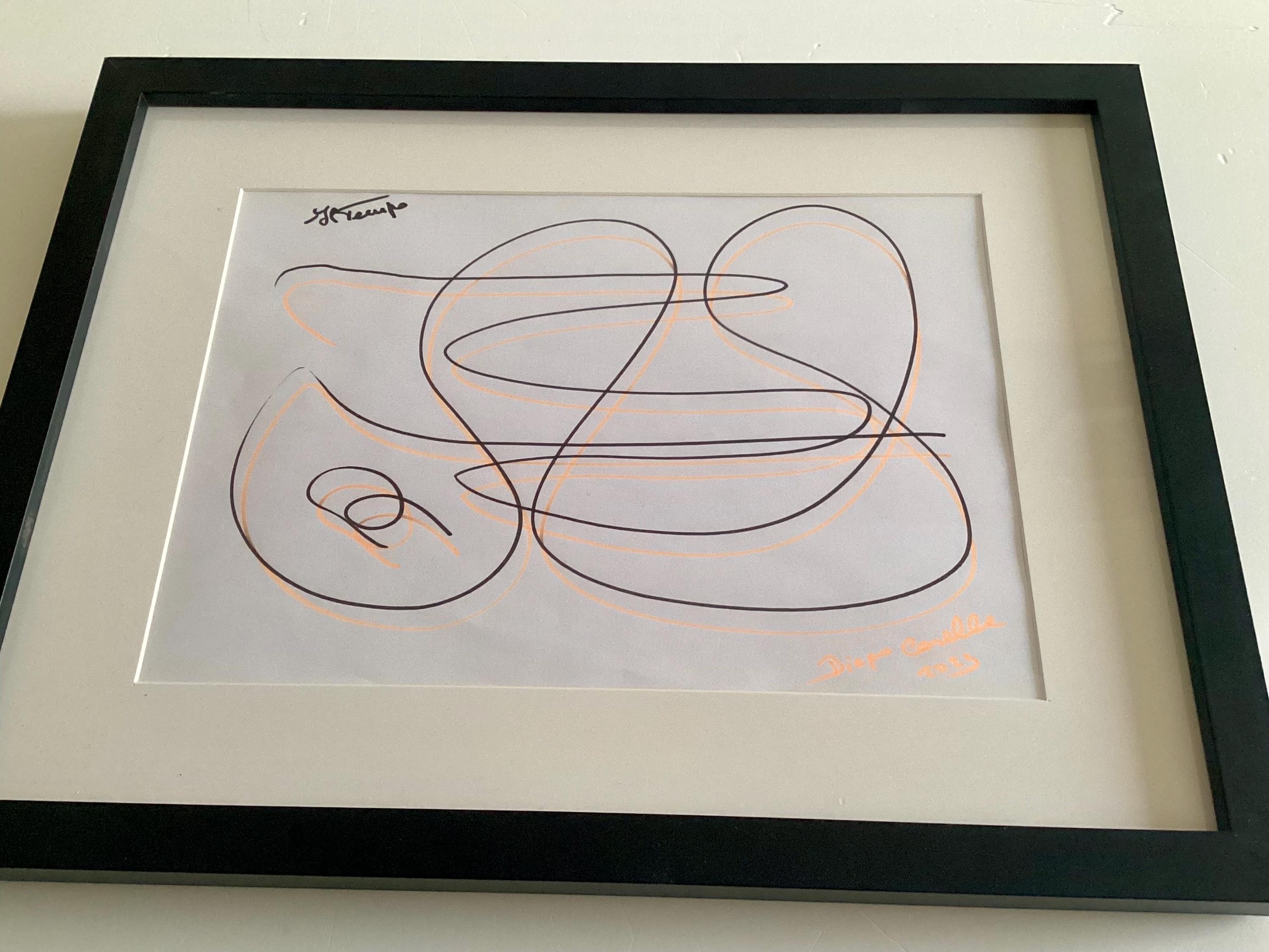 Abstract Drawing | Diego Casella-Pc-1954 "Il Tempo" Minimal Ink Art, Contemporary Design — photo 6 of 11