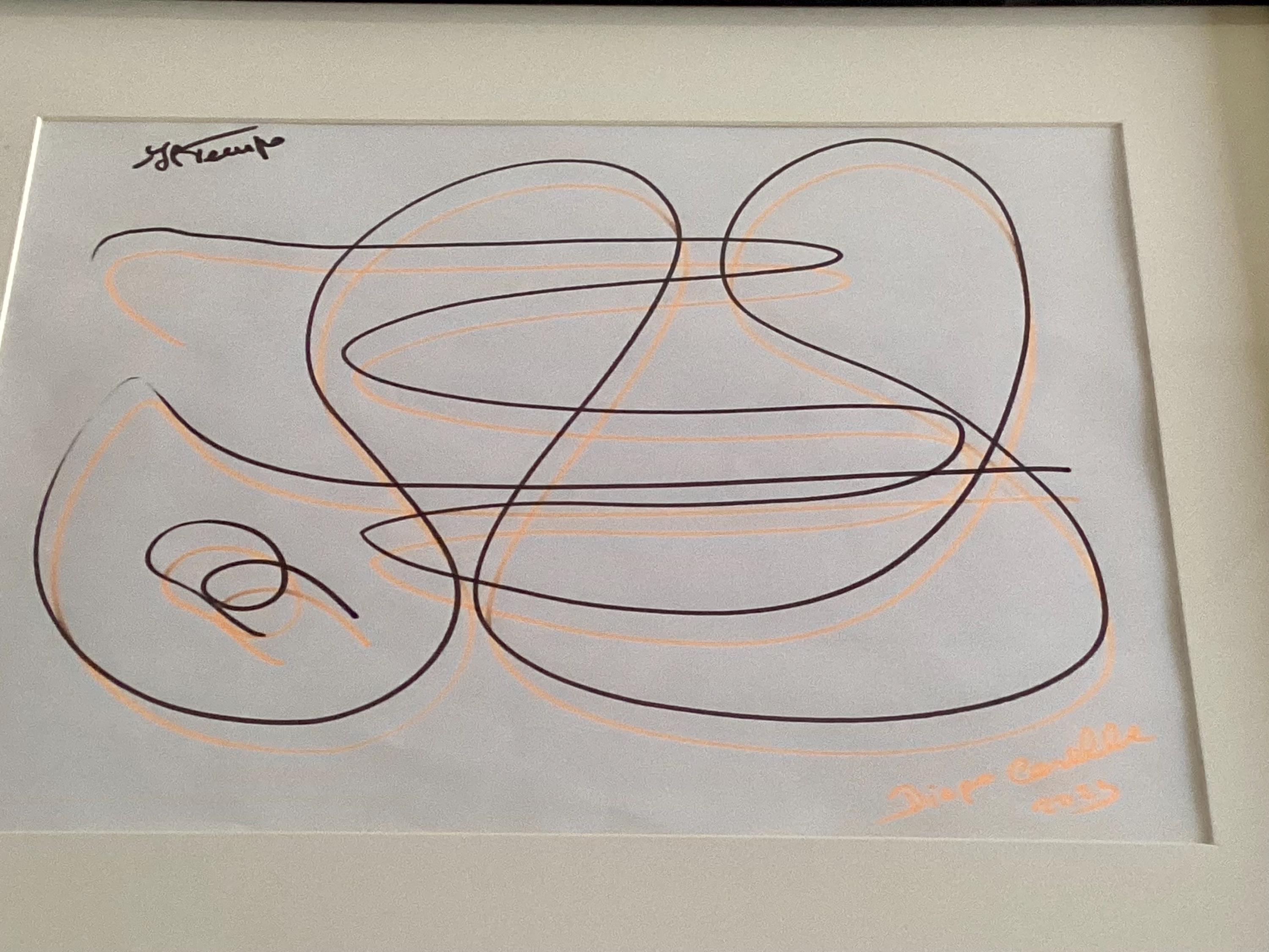 Abstract Drawing | Diego Casella-Pc-1954 "Il Tempo" Minimal Ink Art, Contemporary Design — photo 8 of 11