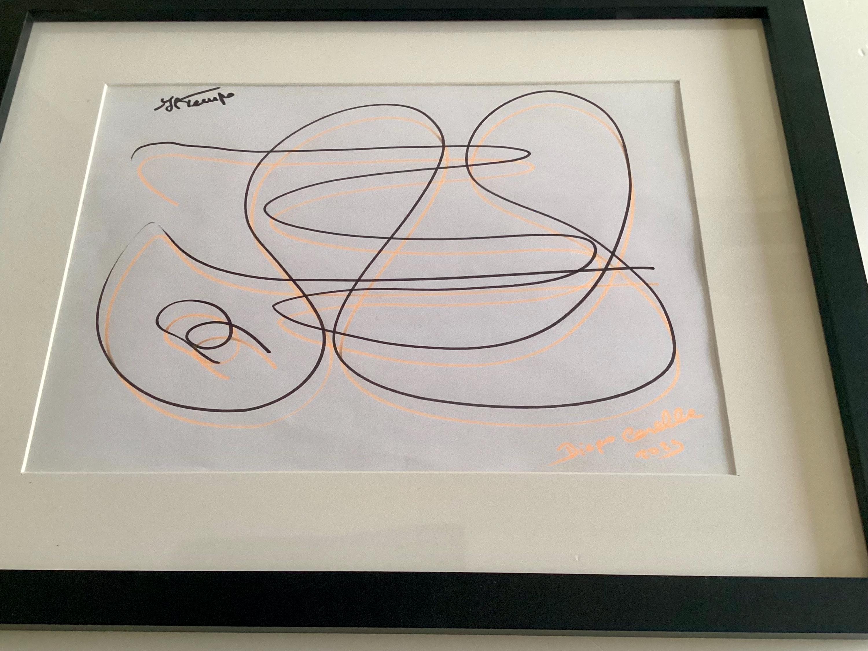 Abstract Drawing | Diego Casella-Pc-1954 "Il Tempo" Minimal Ink Art, Contemporary Design — photo 9 of 11