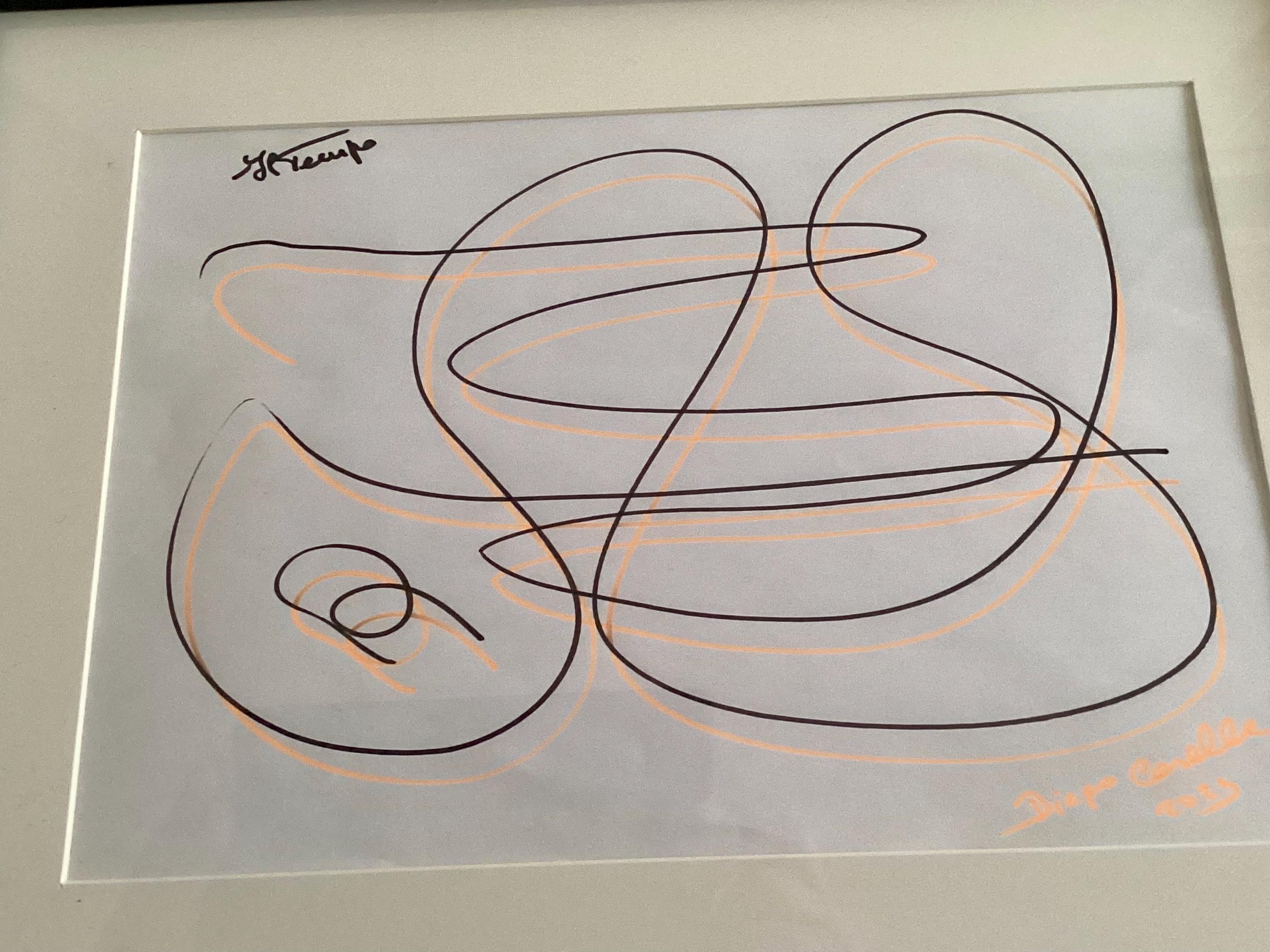 Abstract Drawing | Diego Casella-Pc-1954 "Il Tempo" Minimal Ink Art, Contemporary Design — photo 10 of 11