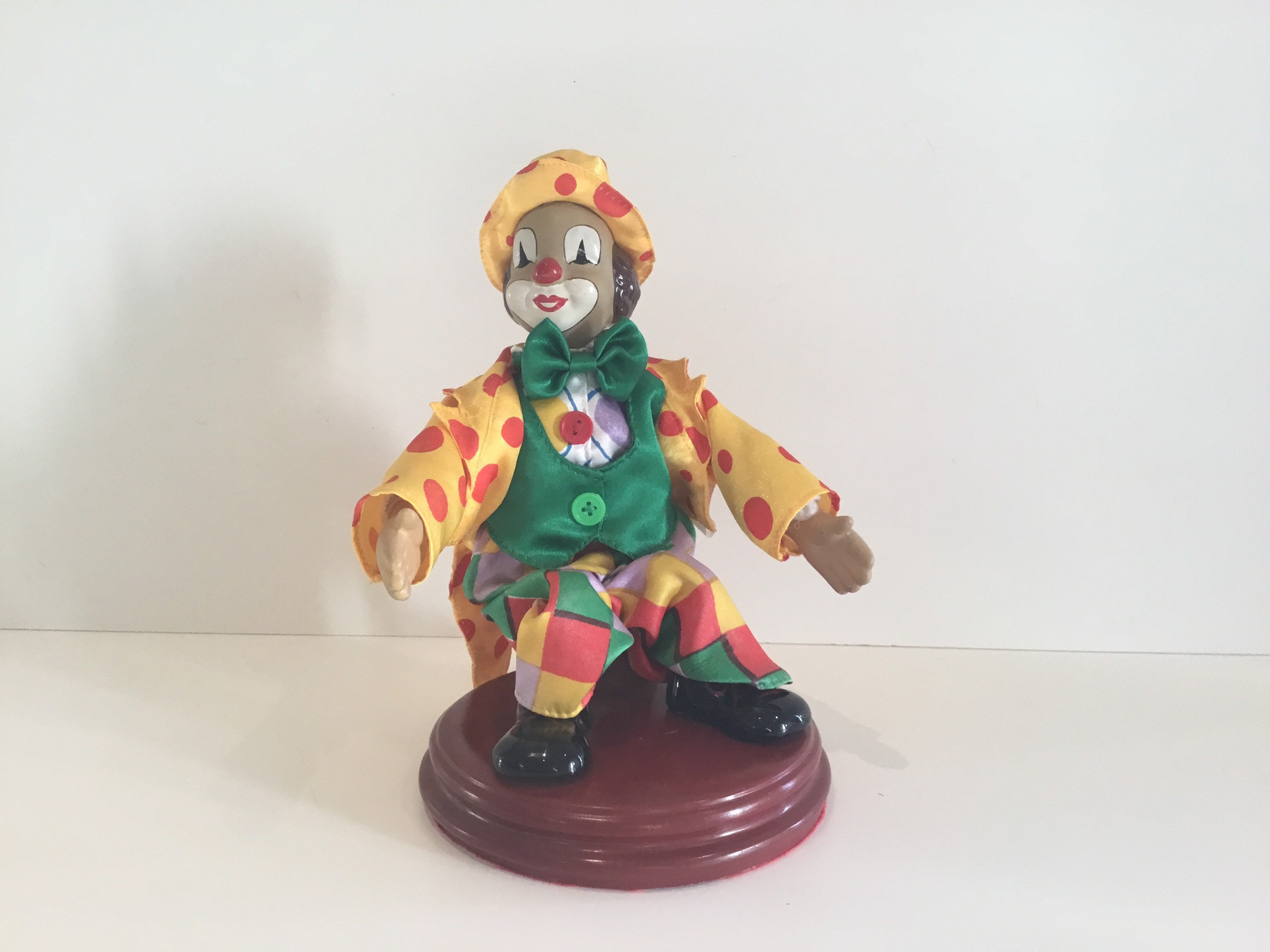 Vintage Automaton | 1960s French Musical Clown, Handmade Ceramic Moving Figure — photo 2 of 9