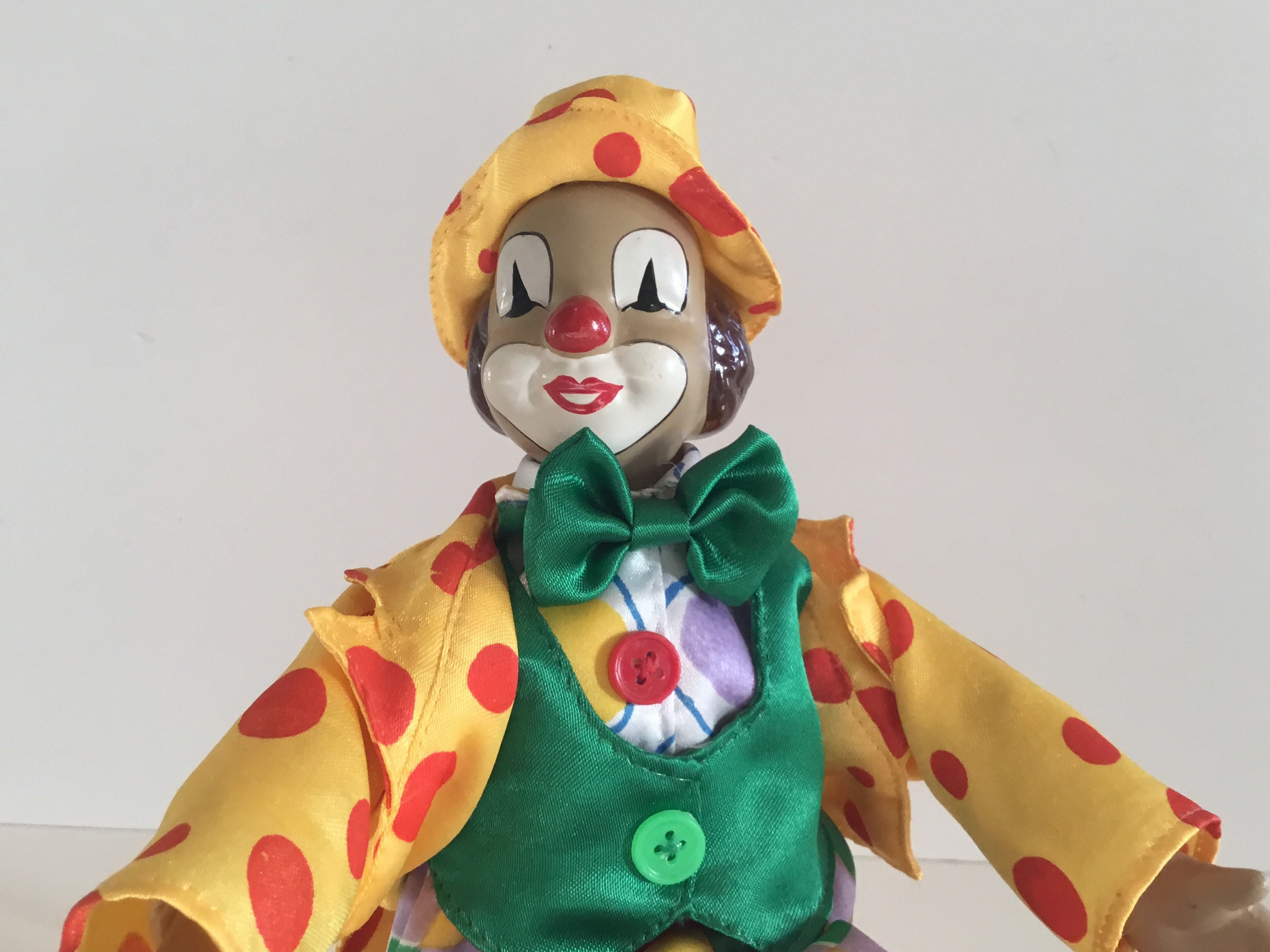 Vintage Automaton | 1960s French Musical Clown, Handmade Ceramic Moving Figure — photo 4 of 9
