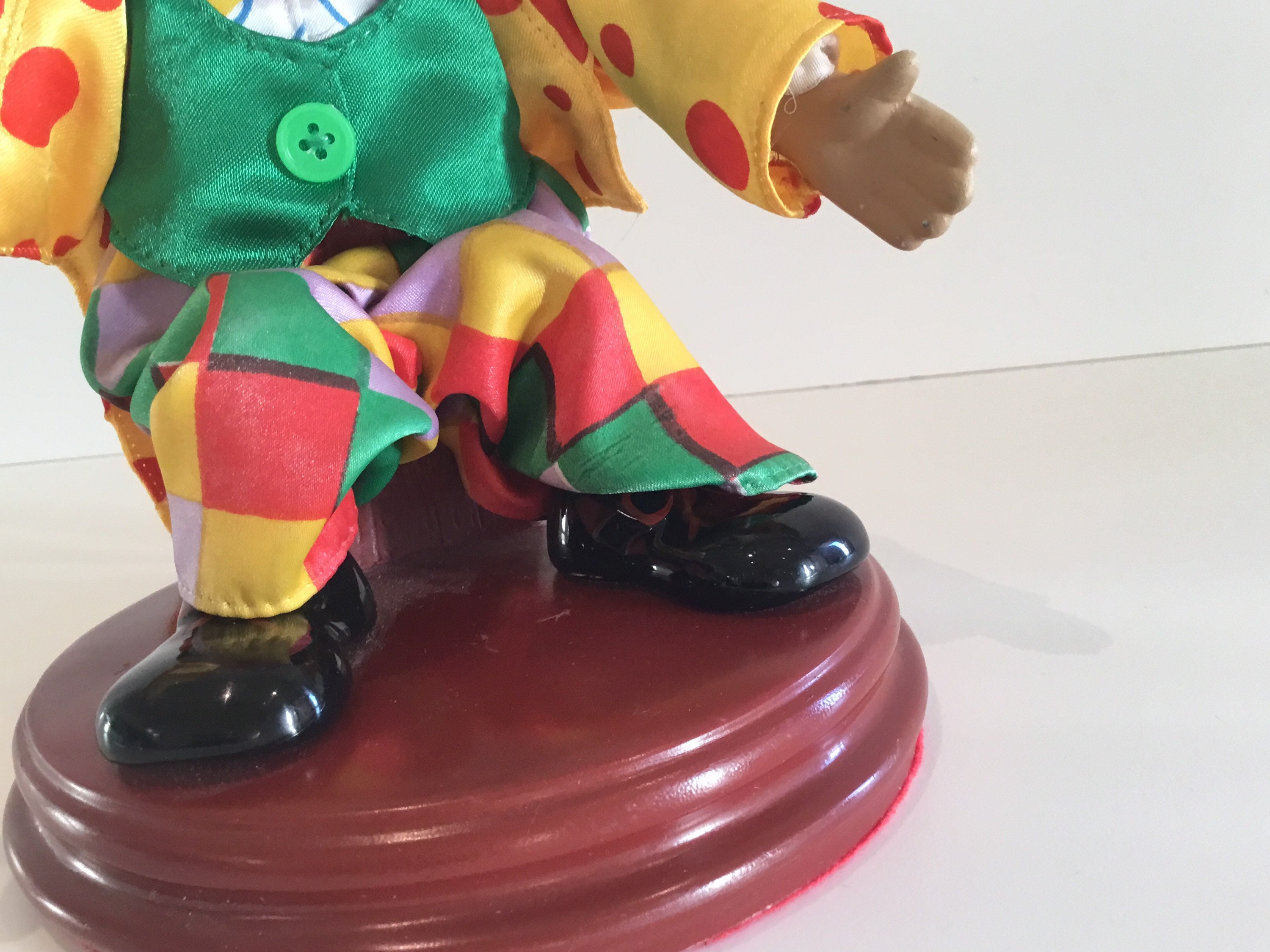 Vintage Automaton | 1960s French Musical Clown, Handmade Ceramic Moving Figure — photo 8 of 9