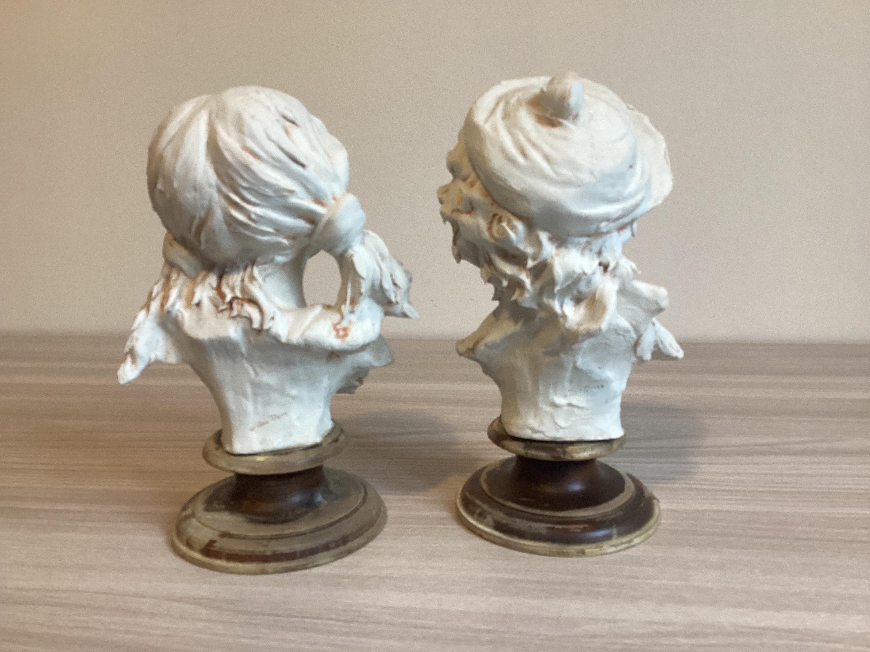Vintage Porcelain Sculptures | Nico Venzo Italy 1960s, Pair of Biscuit Figurines — photo 5 of 8