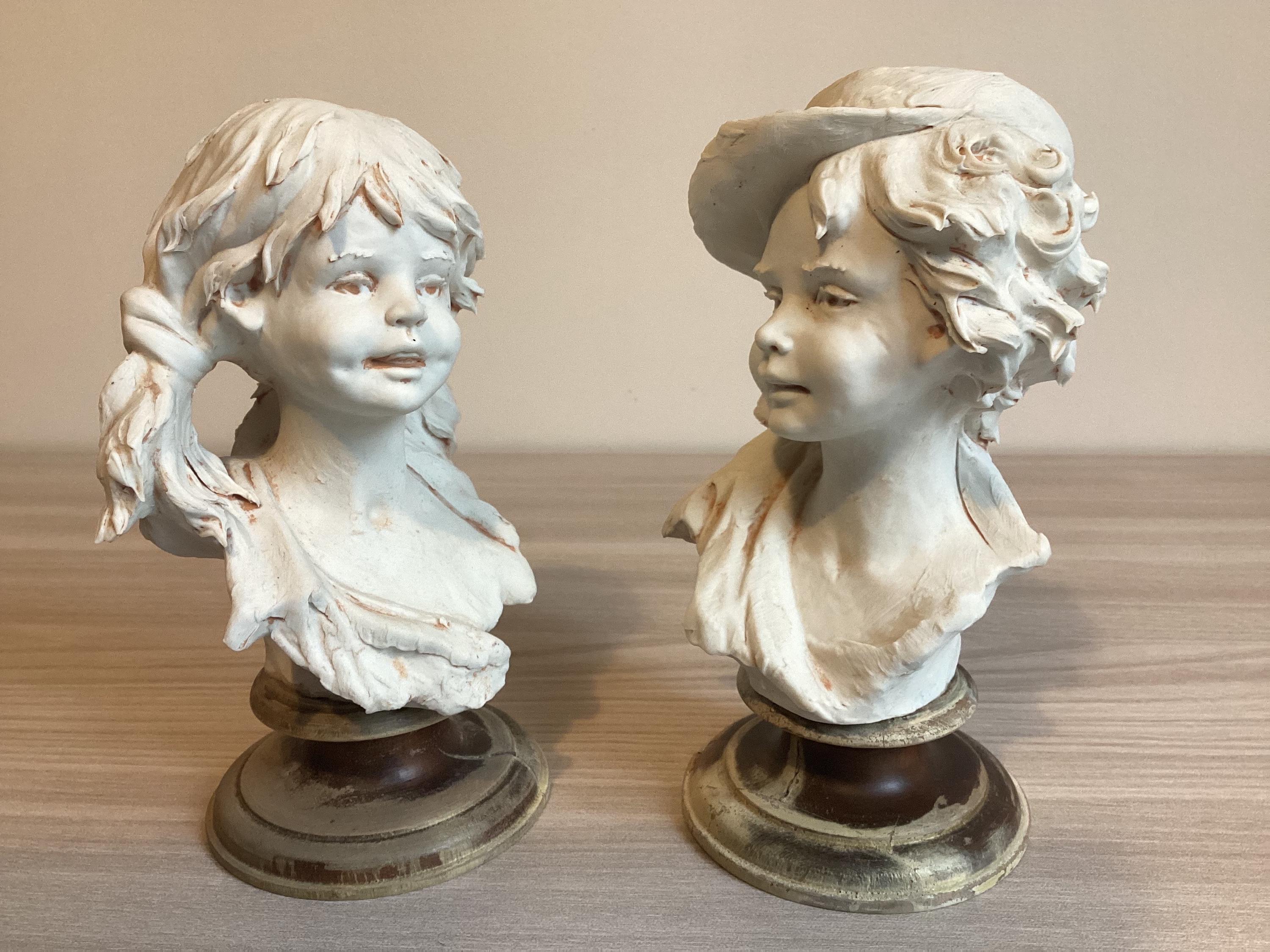 Vintage Porcelain Sculptures | Nico Venzo Italy 1960s, Pair of Biscuit Figurines — photo 6 of 8