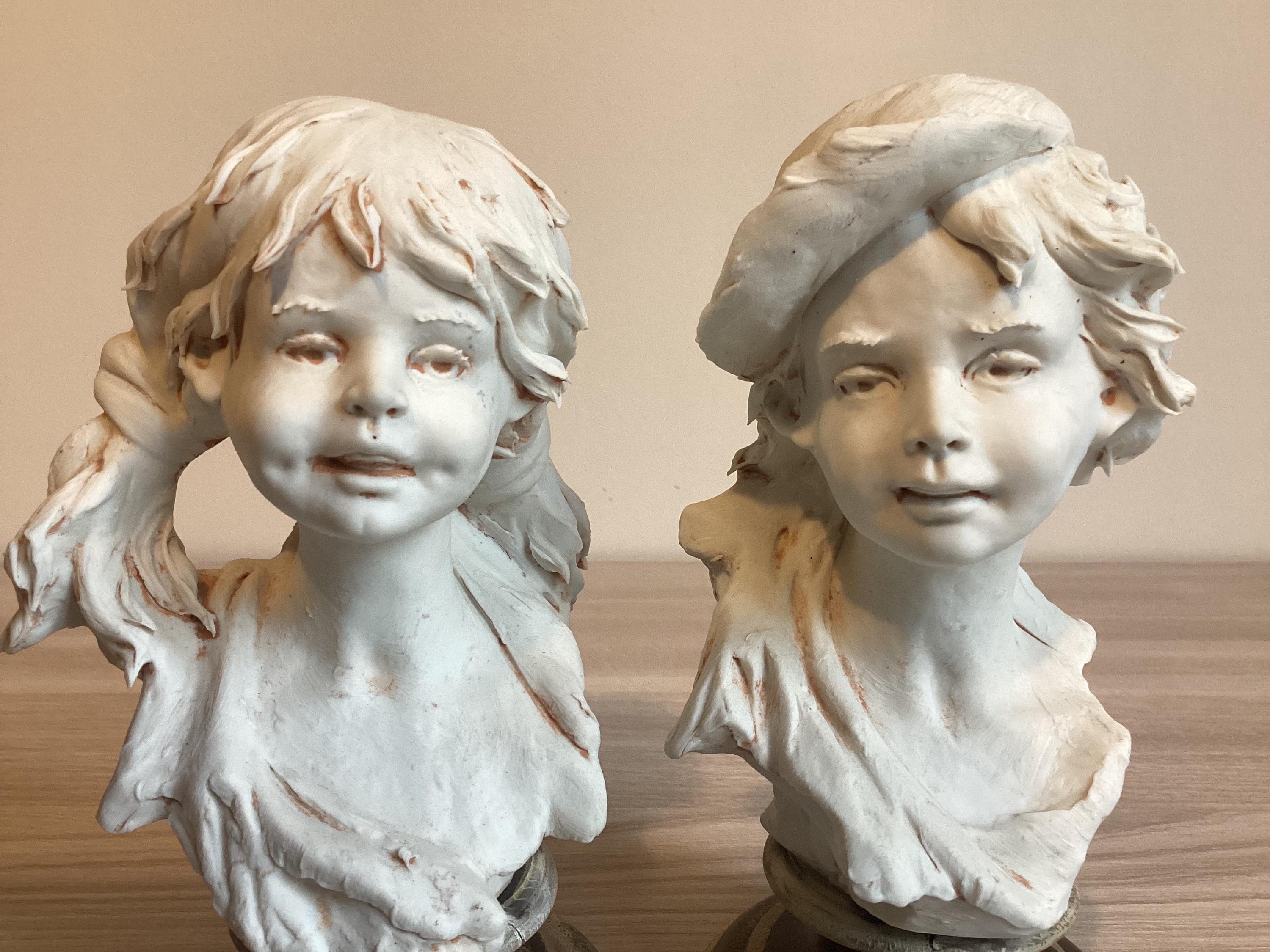 Vintage Porcelain Sculptures | Nico Venzo Italy 1960s, Pair of Biscuit Figurines — photo 7 of 8