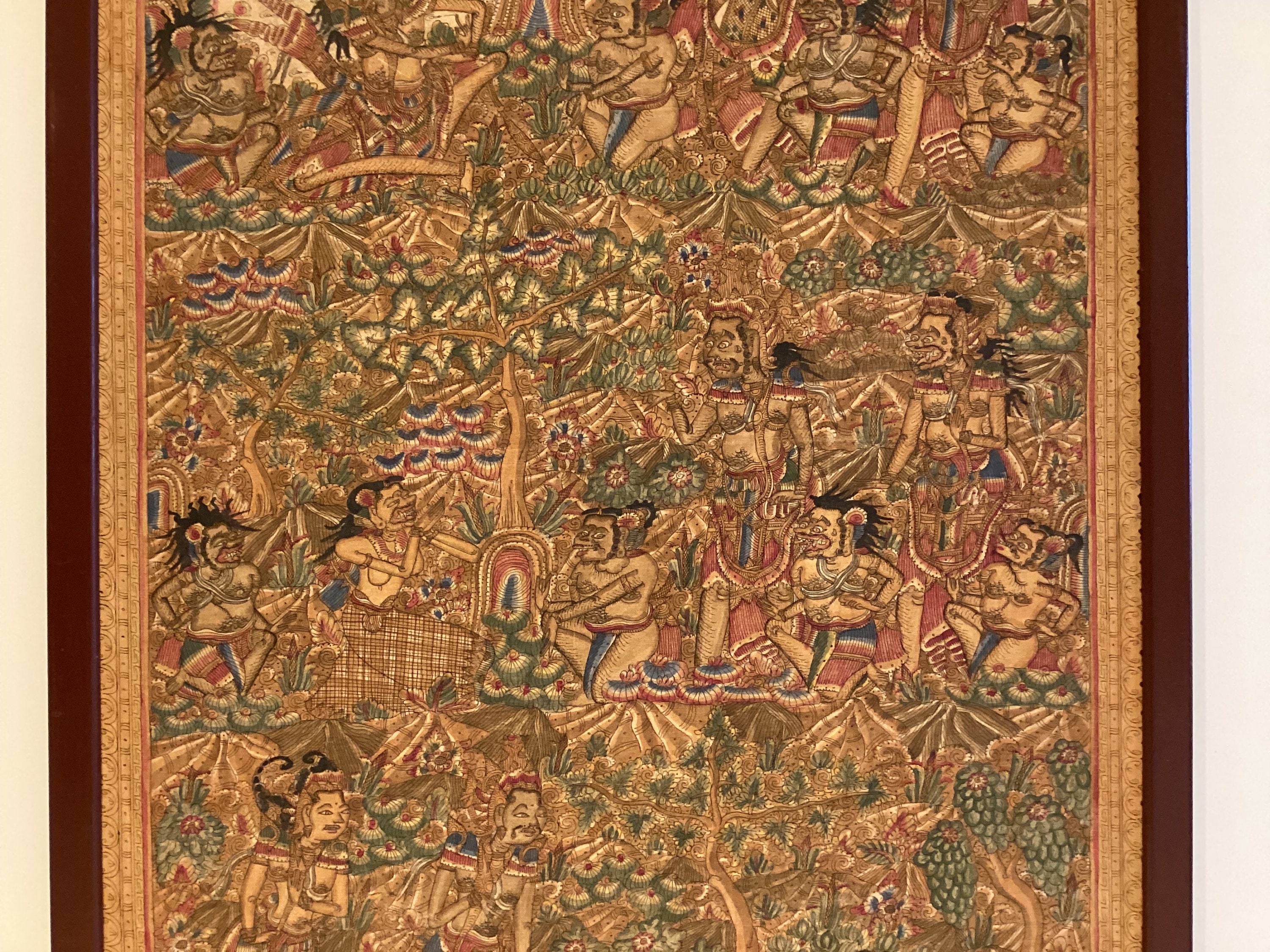 Vintage Balinese Painting | 1950s Kamasan Art Indonesia, Traditional Natural Pigments — photo 5 of 9