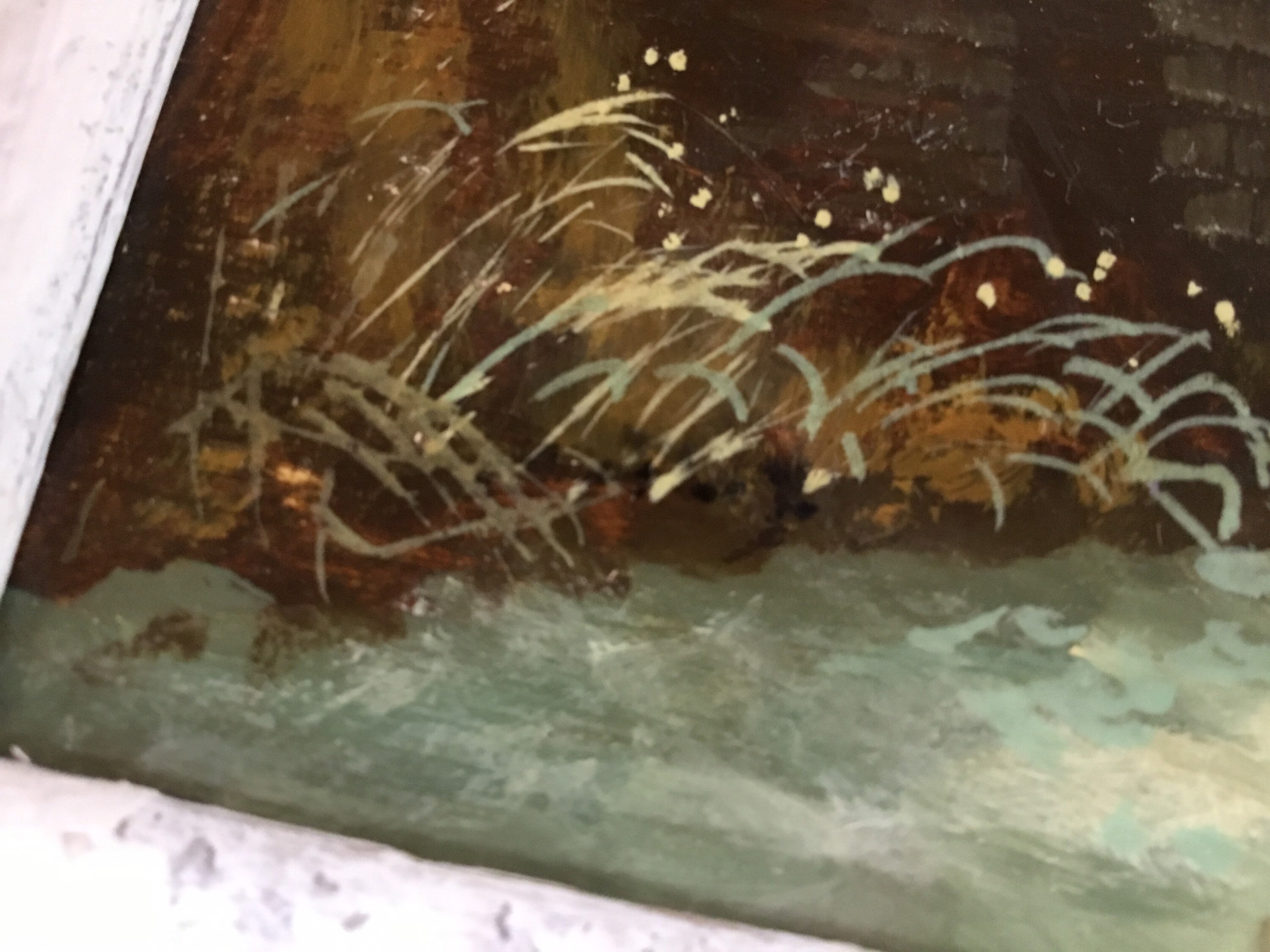 Antique Dutch Painting | 1800s Winter Landscape with Skaters, Oil on Wood Gold Leaf Frame — photo 7 of 11