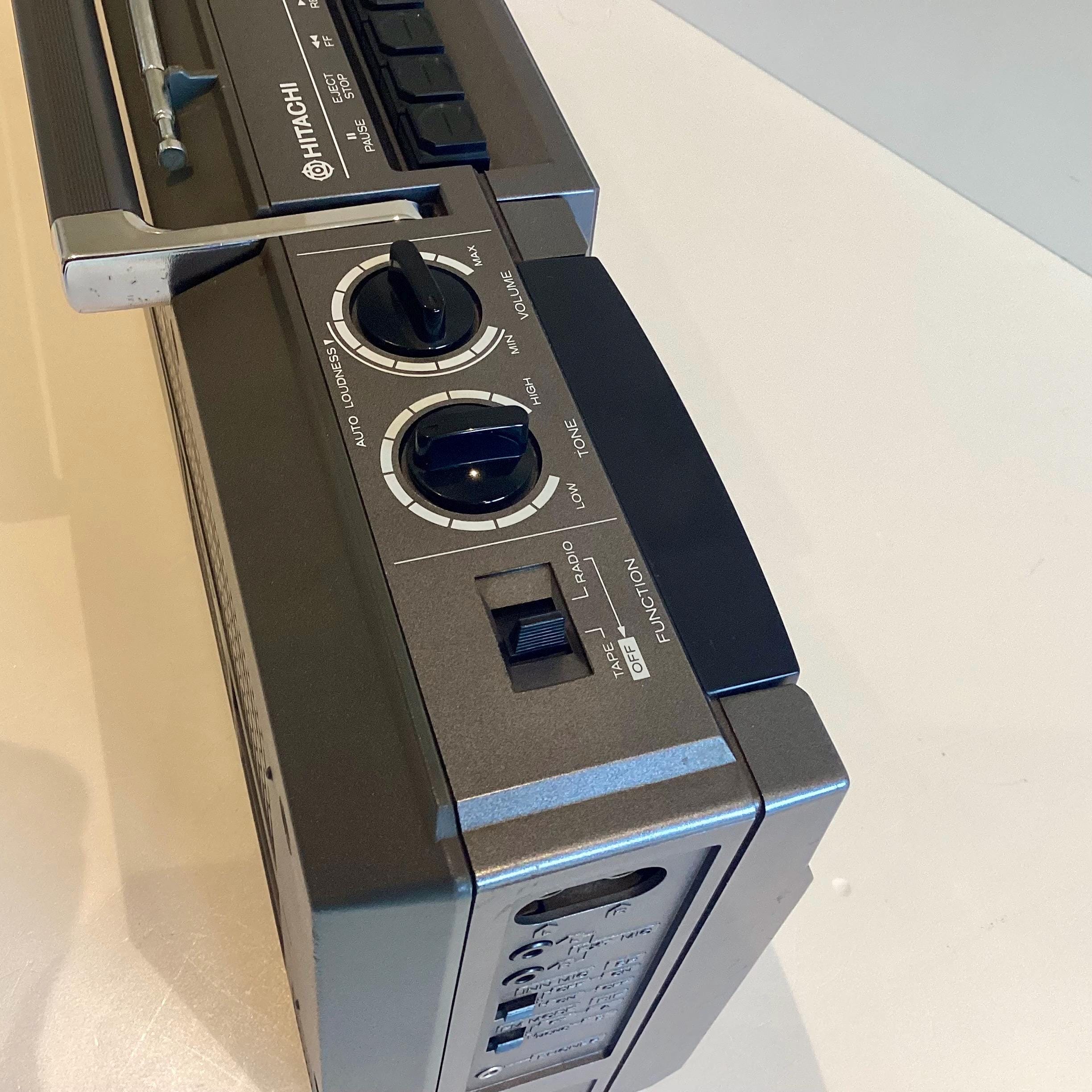 Vintage Boombox | 1986 Hitachi TRK-W24E, Working Stereo Radio Double Cassette Player — photo 10 of 11