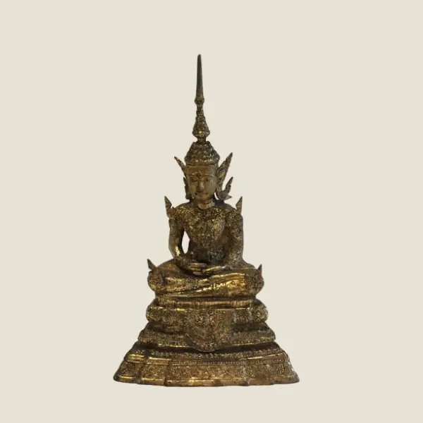 Buddha Statue | Thai Bronze Rattanakosin Buddha (1900s) Meditation Pose