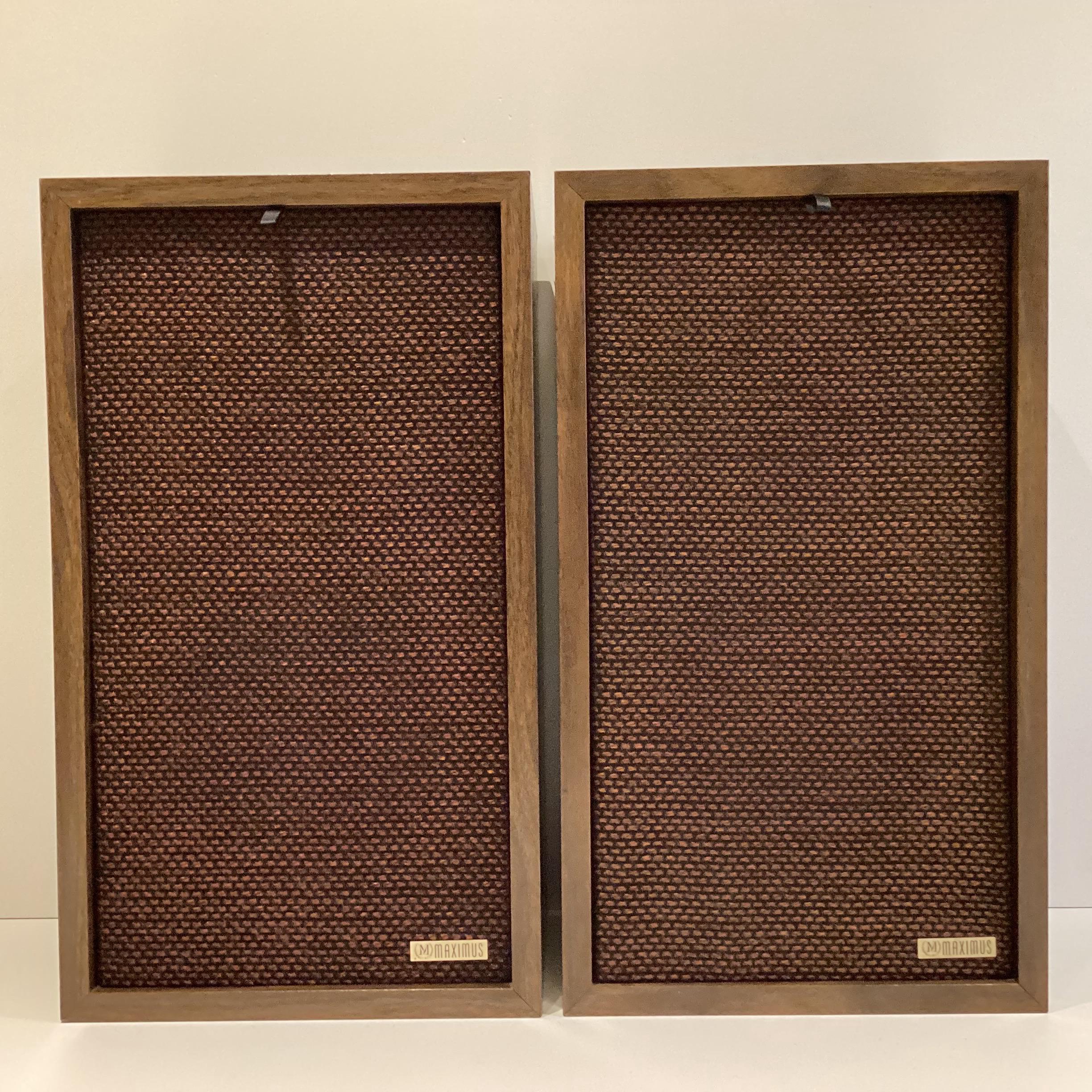 Vintage Speakers Maximus Sound Corporation (1970s), Rare American Wooden Cabinets, 2-Way Hi-Fi — photo 2 of 11