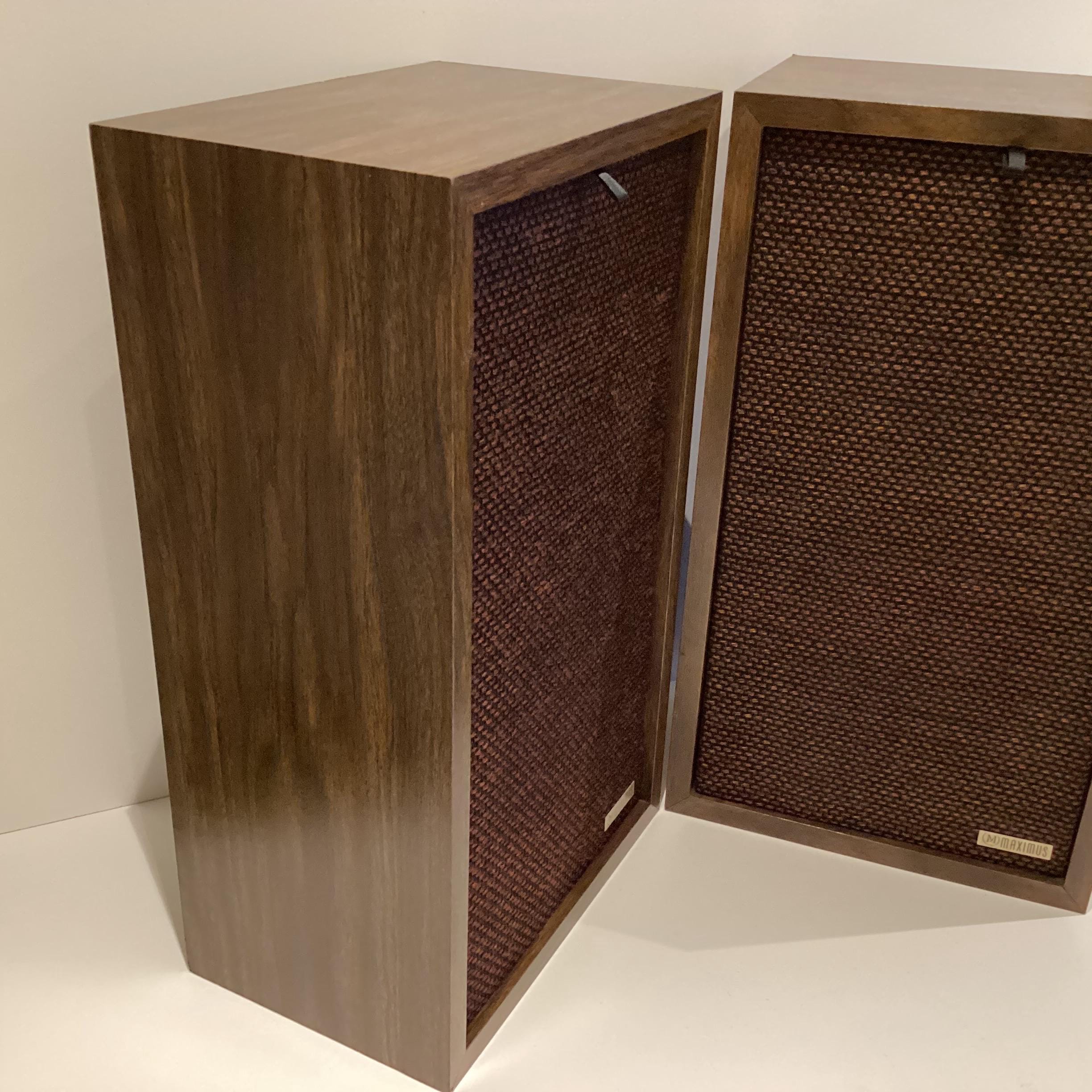 Vintage Speakers Maximus Sound Corporation (1970s), Rare American Wooden Cabinets, 2-Way Hi-Fi — photo 6 of 11