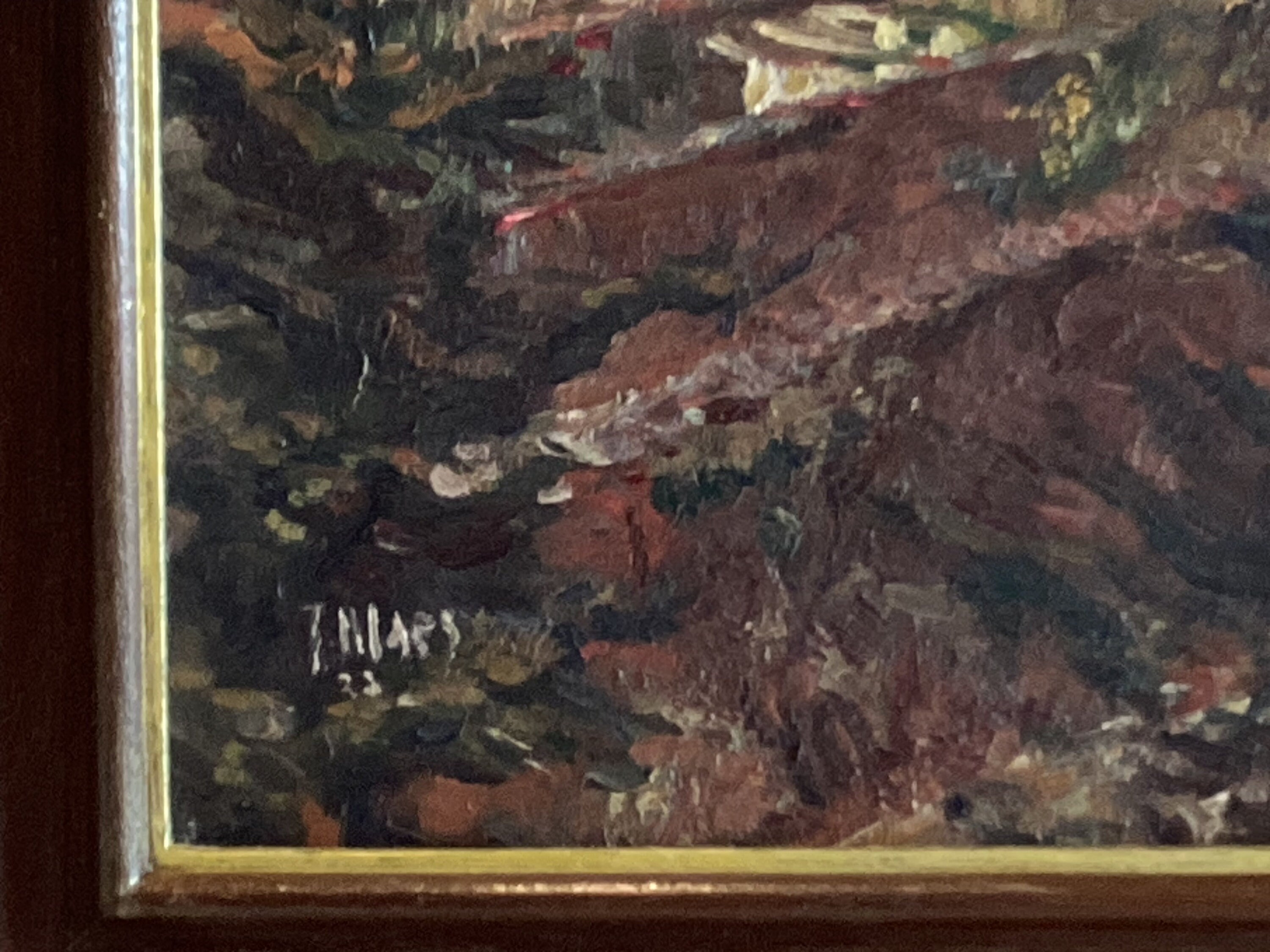 Oil Painting | 1937 Jaques Maes Cityscape Oil on Canvas, Belgian Impressionism — photo 7 of 9