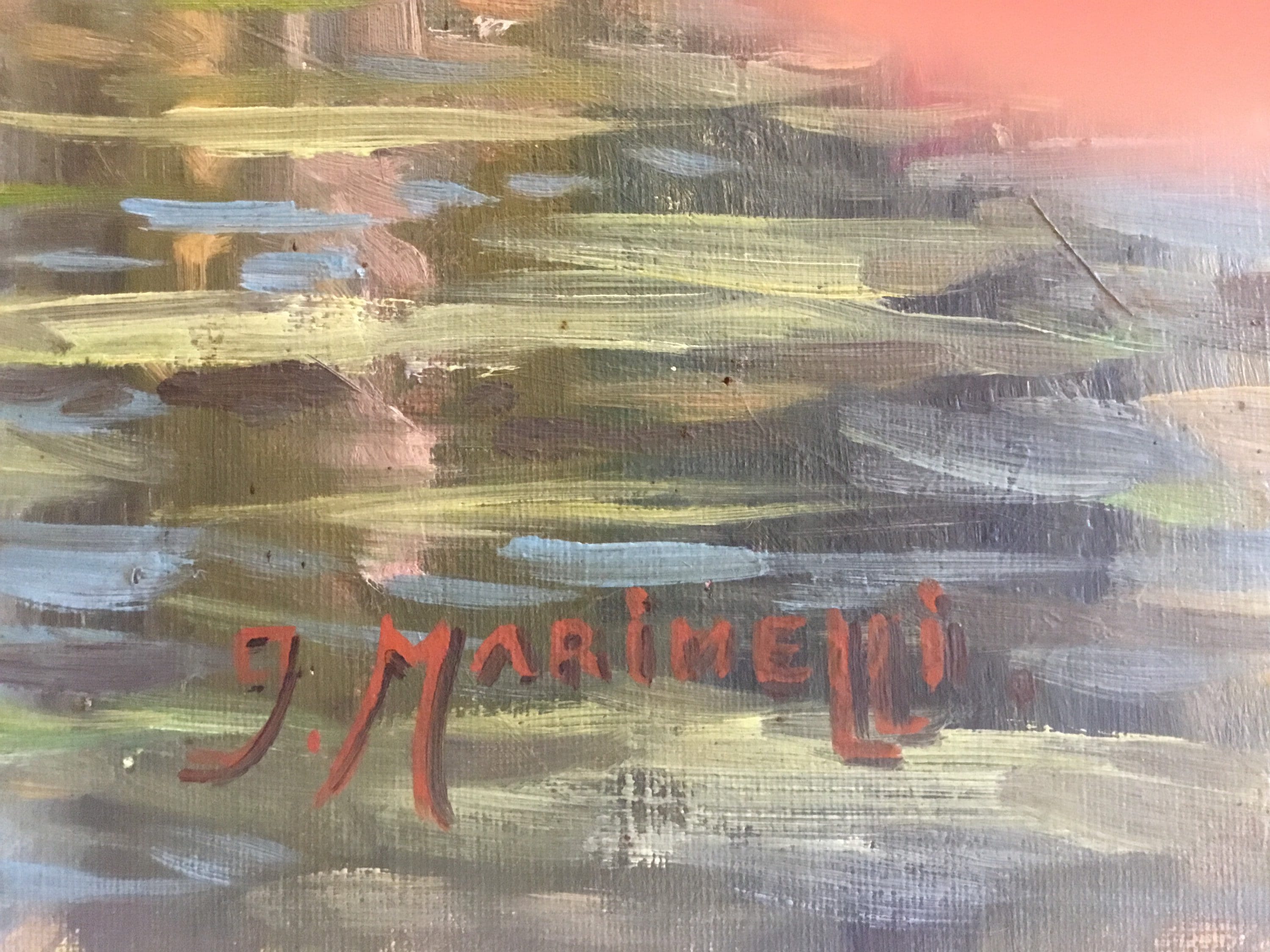 Large Seascape (late 19th Century) Oil Painting G. Marinelli Made In Italy — photo 7 of 11