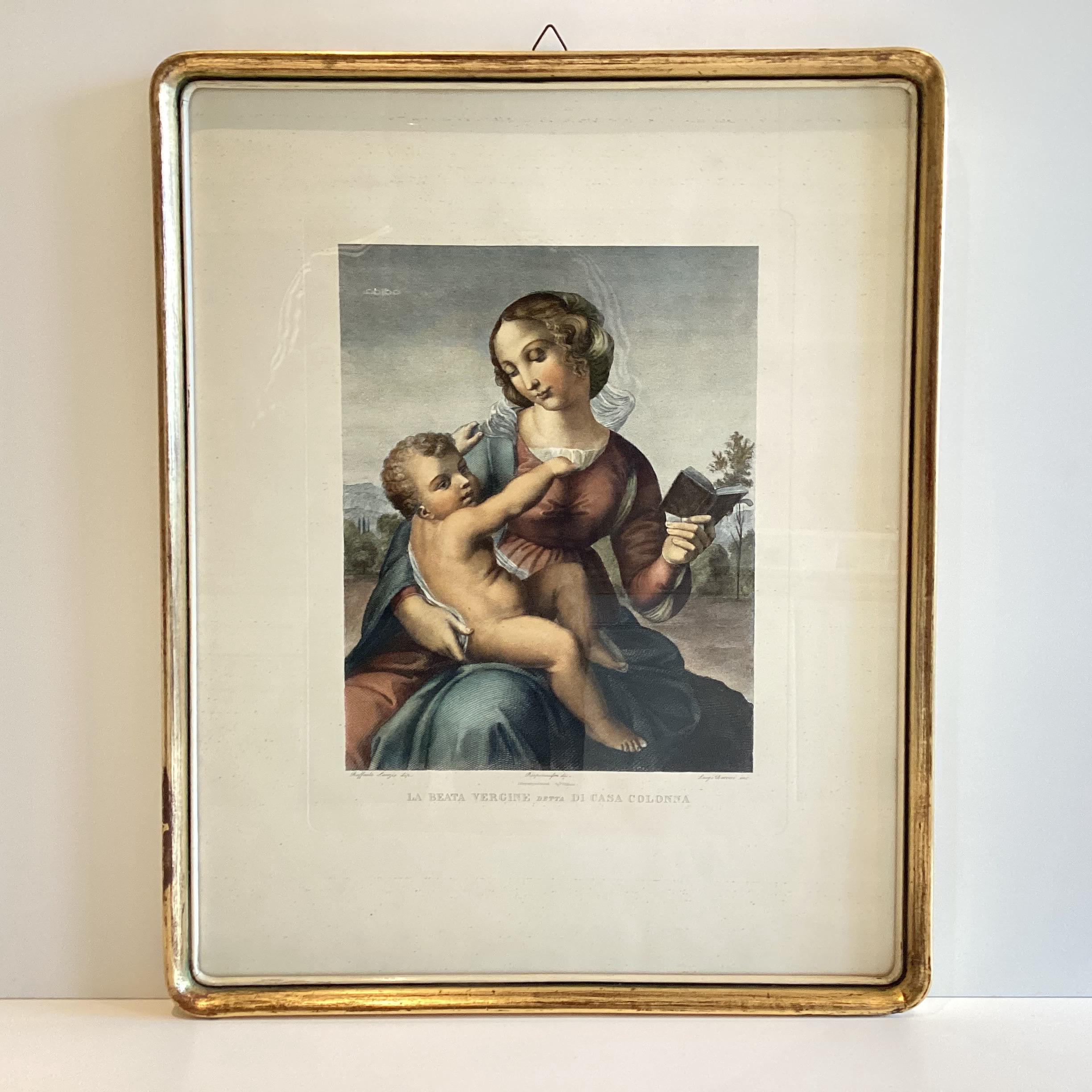 Antique Litography — Raphael “Blessed Virgin of Casa Colonna” Color Art Luigi Barocci (c.1827) — photo 2 of 11